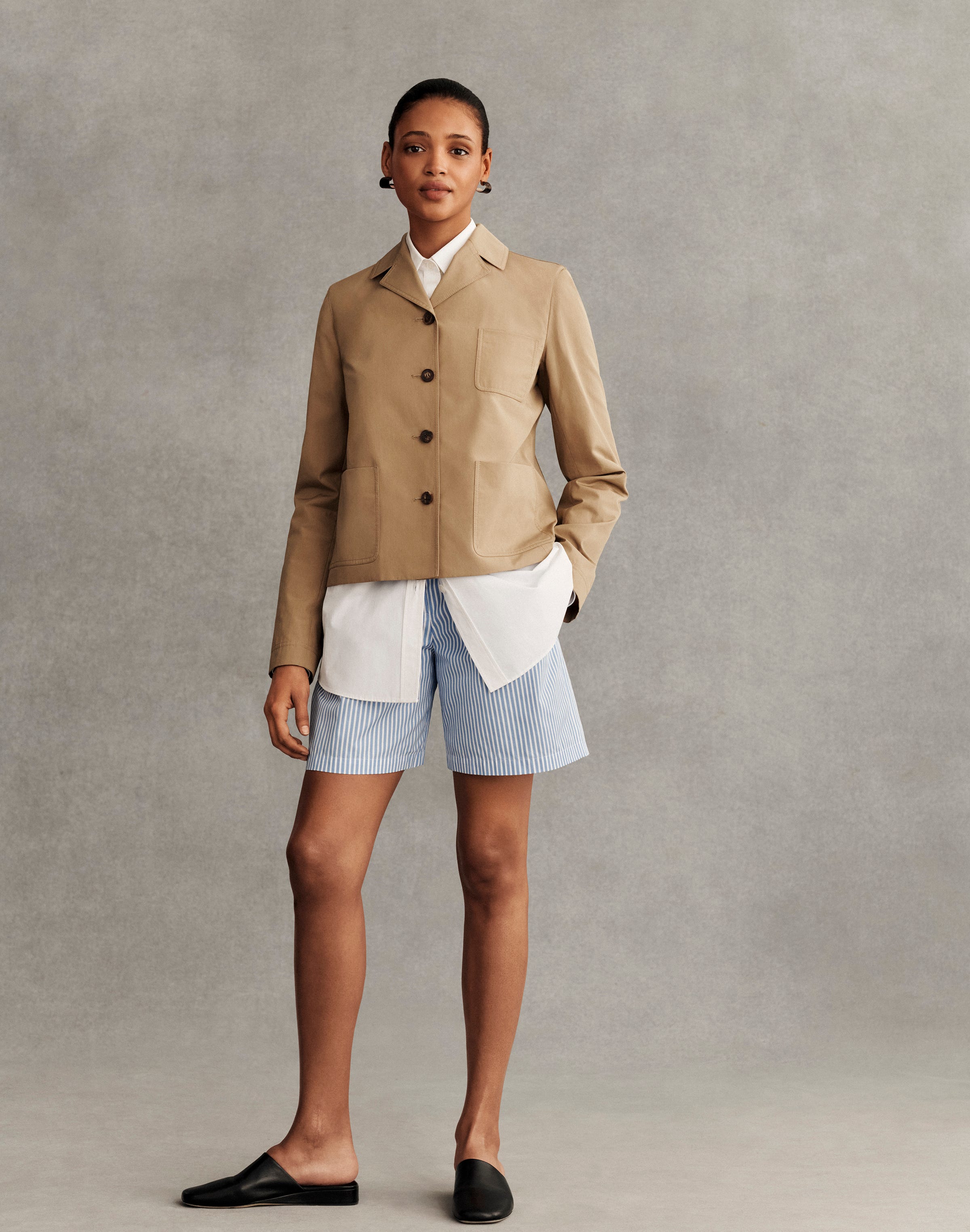 Three Pocket Jacket and Wide Leg Short