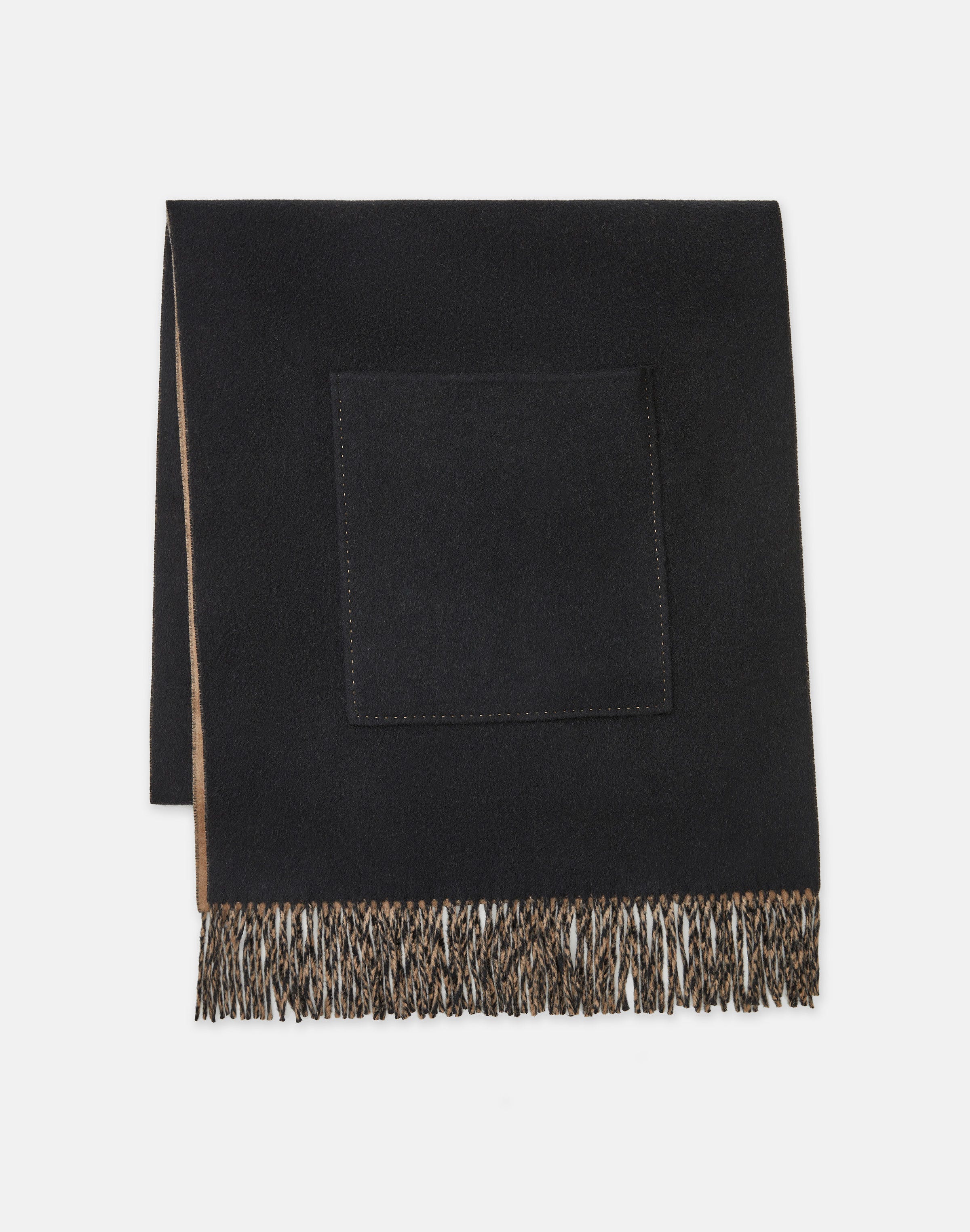 Wool-Cashmere Pocket Shawl