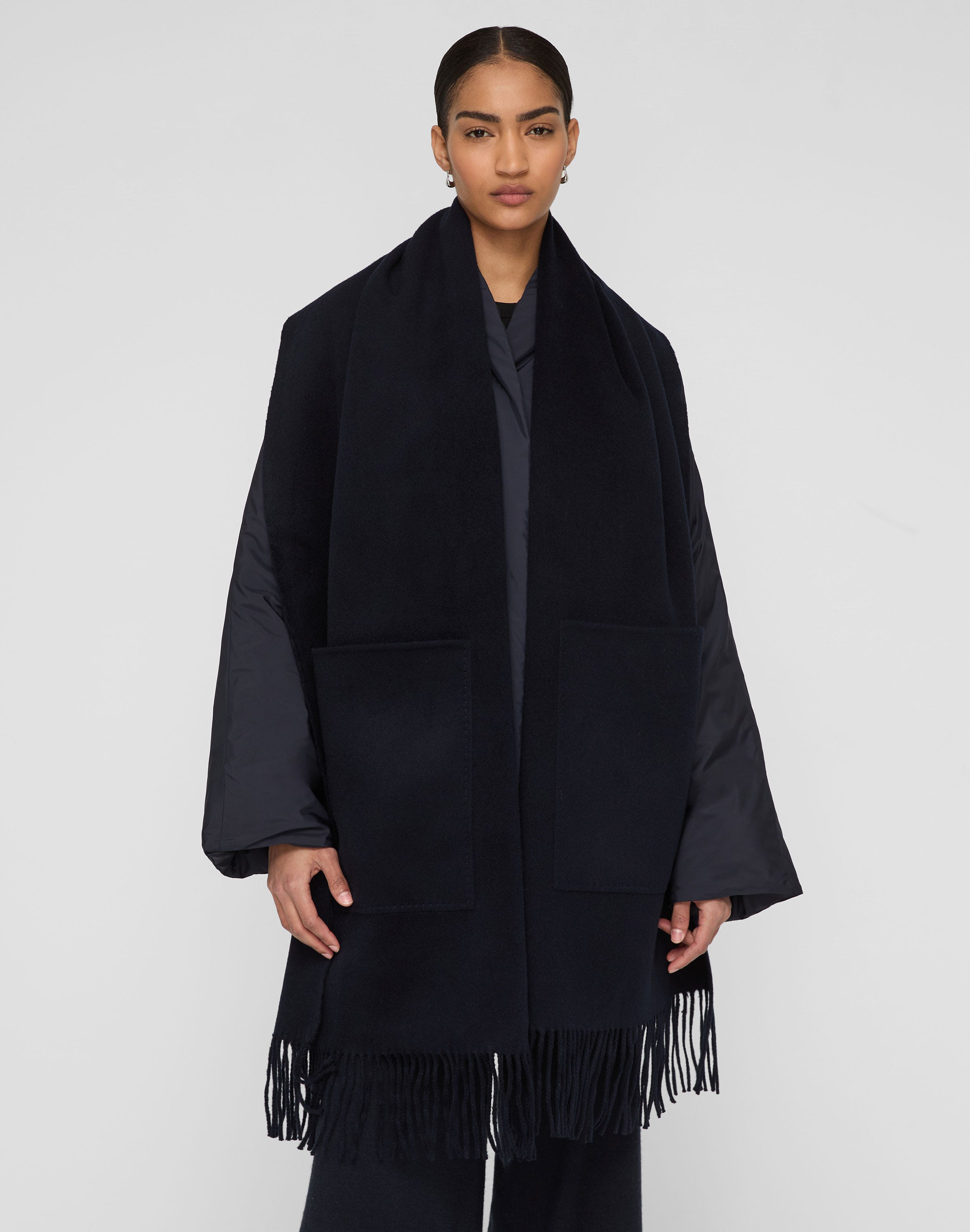 Wool-Cashmere Pocket Shawl