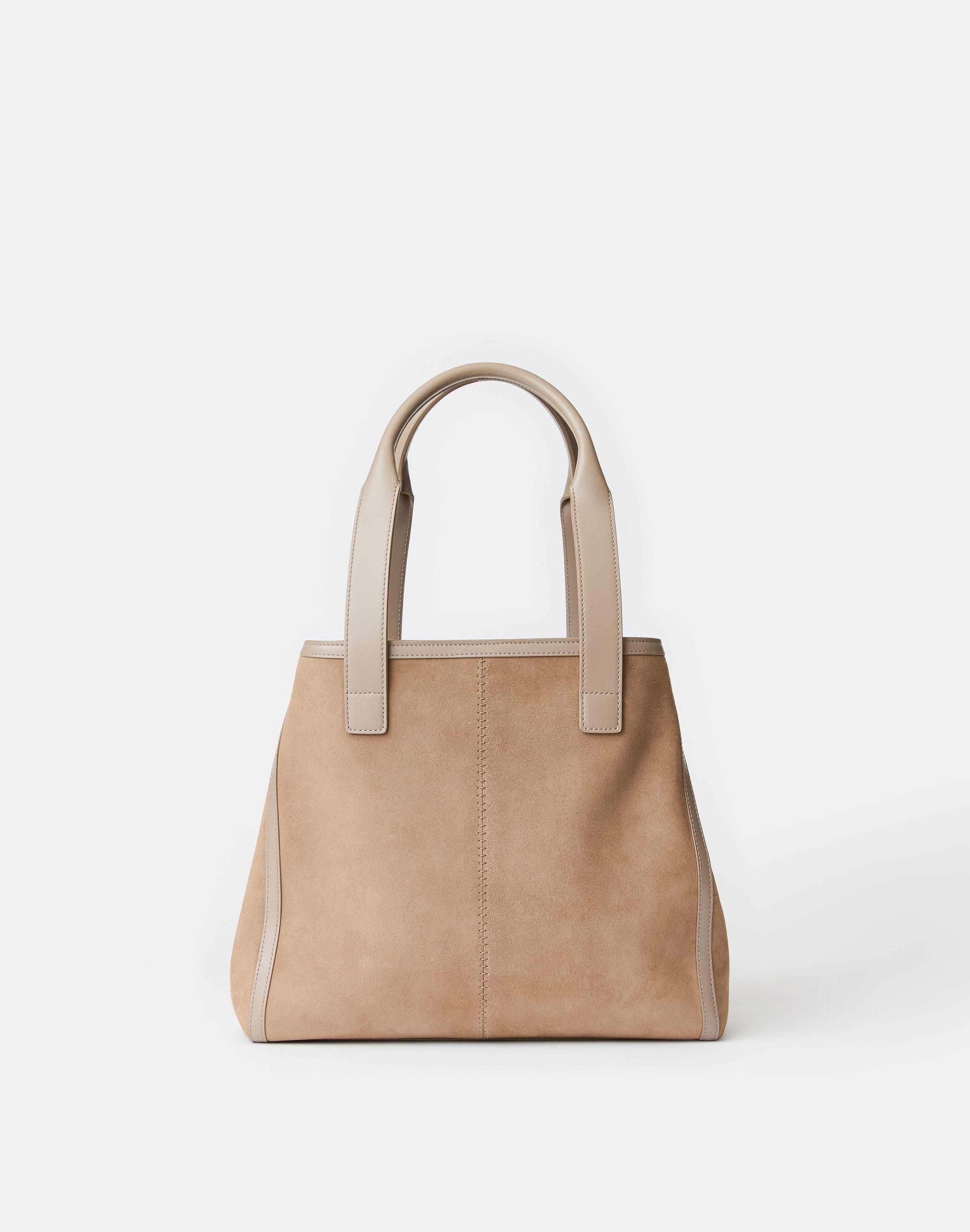 Suede & Leather L Tote—Small