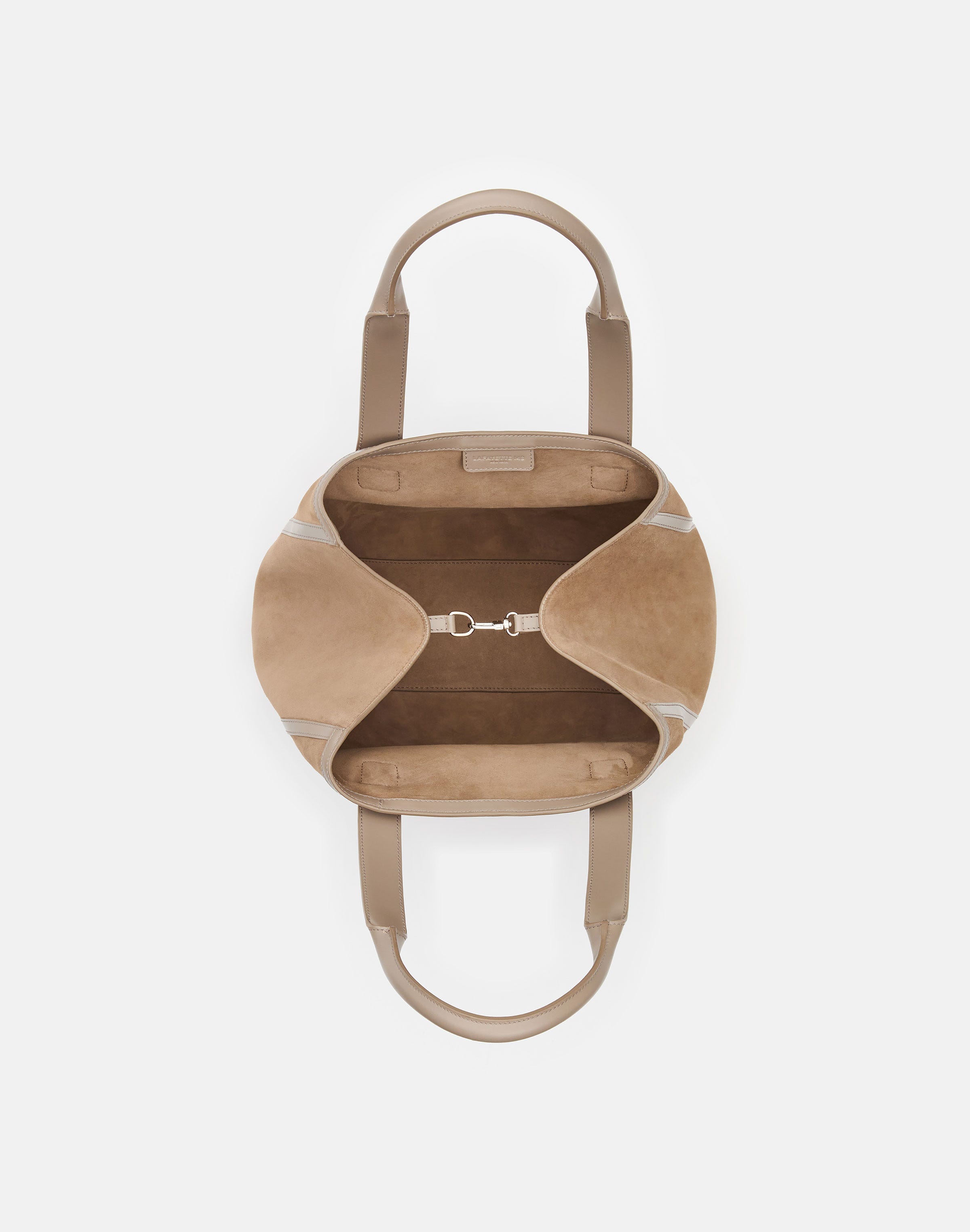 Suede & Leather L Tote—Small