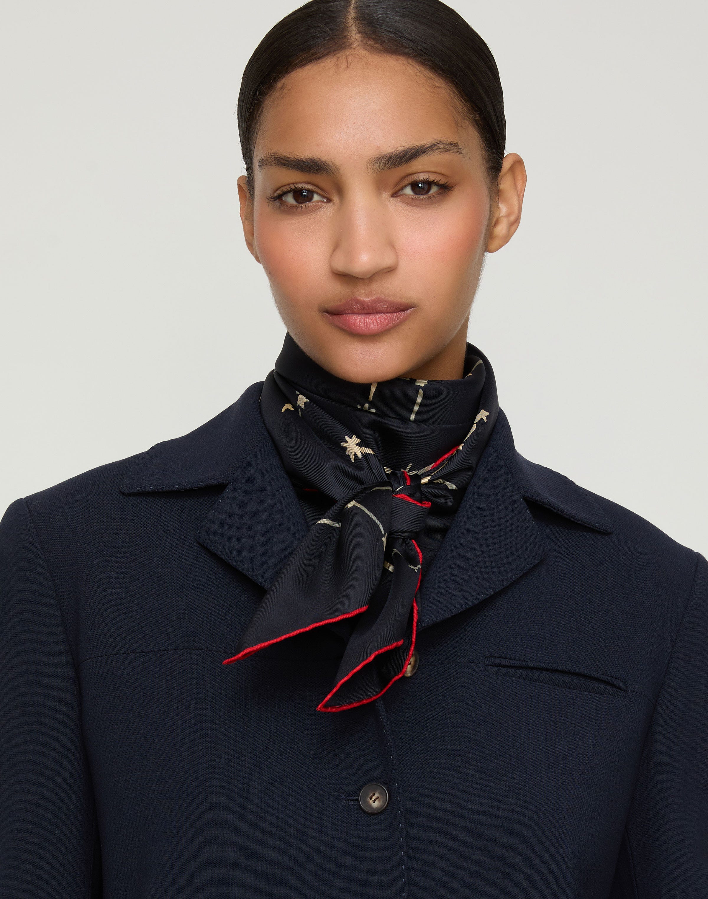Constellation Print Silk Twill Scarf