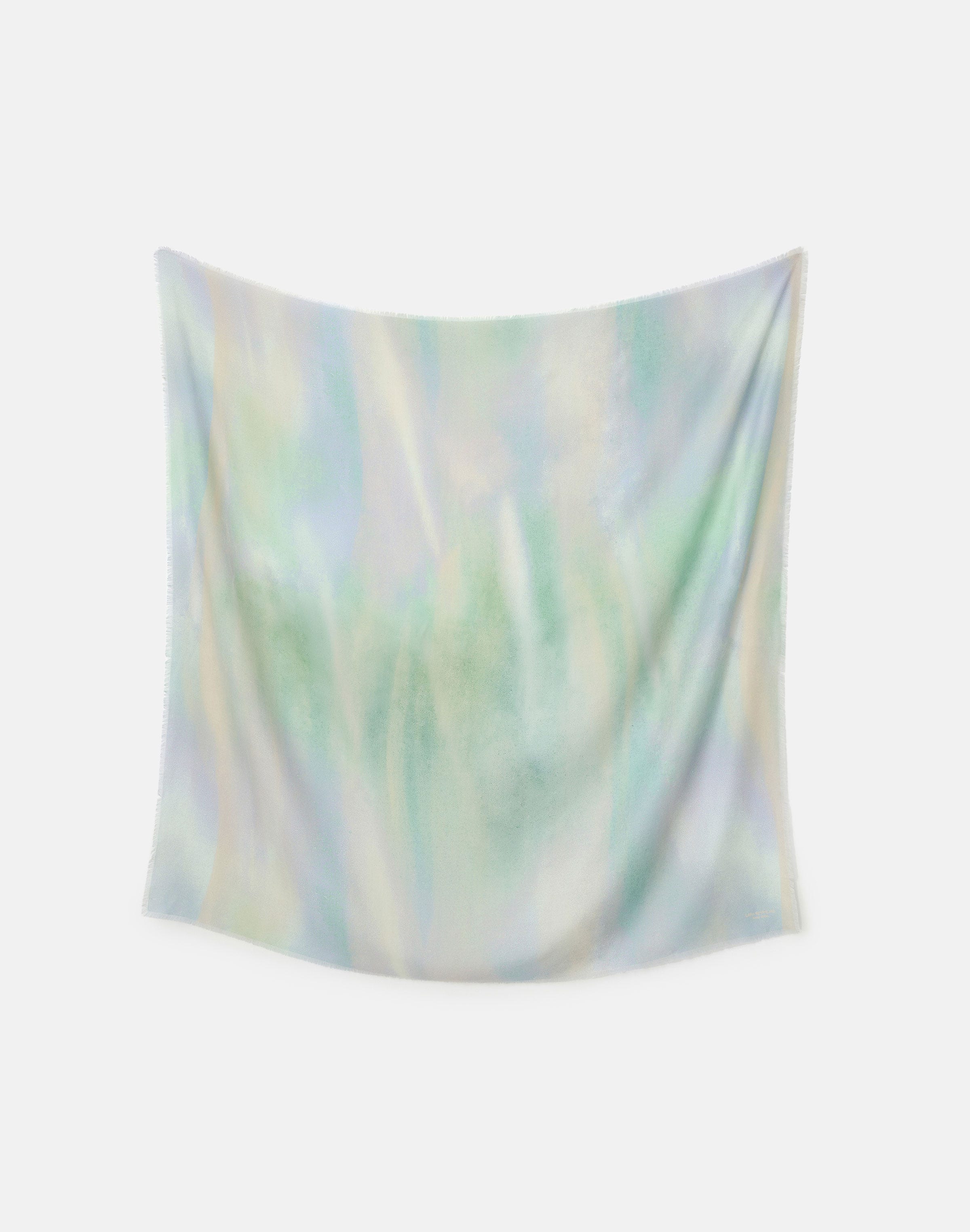 Aurora Print Cashmere-Silk Scarf