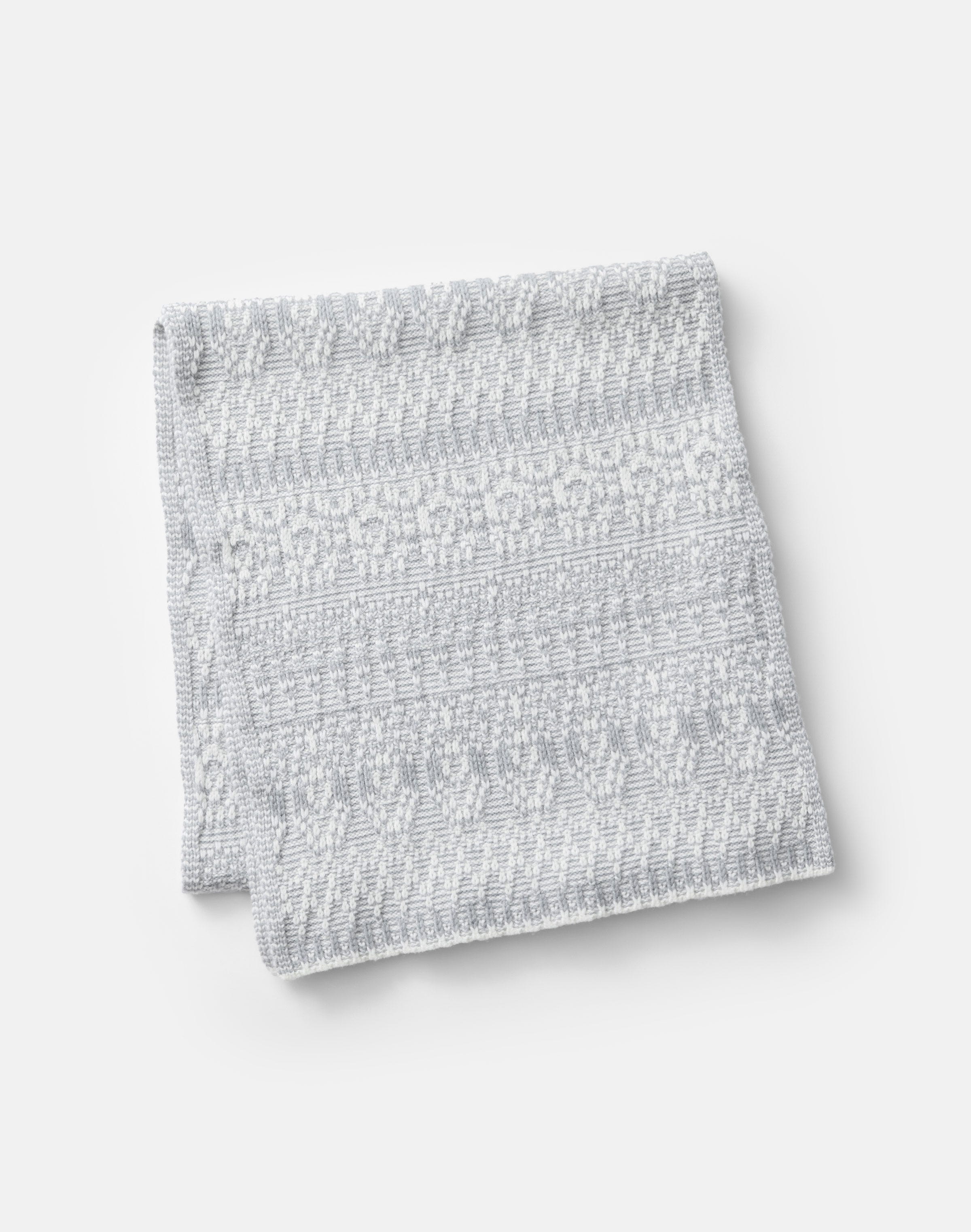 Merino Wool-Cashmere Fair Isle Scarf