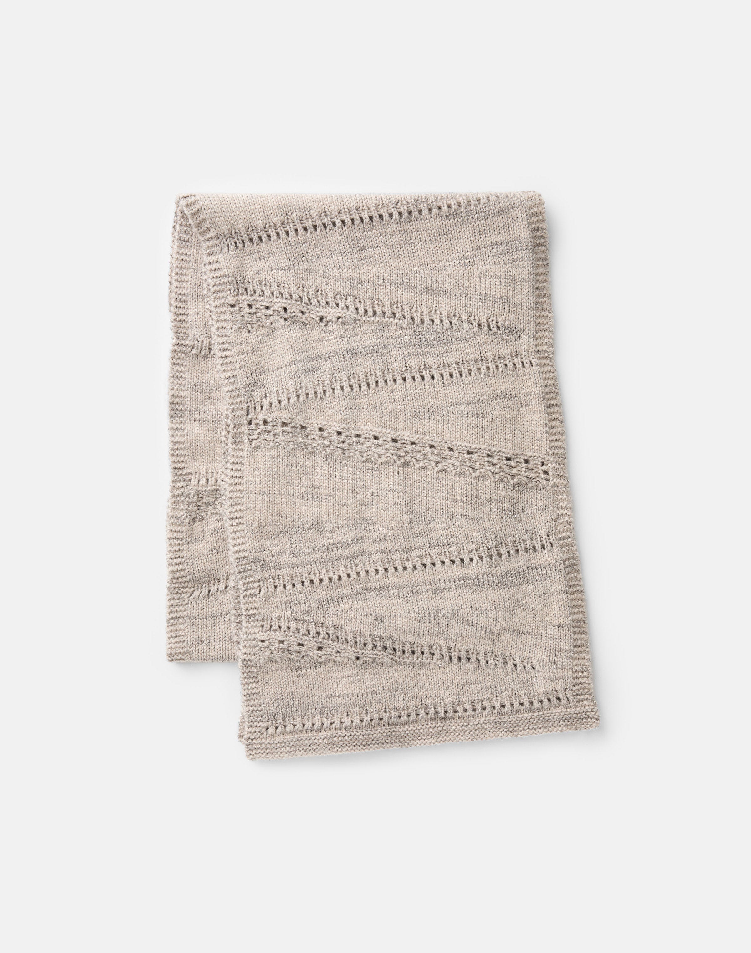 Cashmere-Sequin Silk Pointelle Scarf