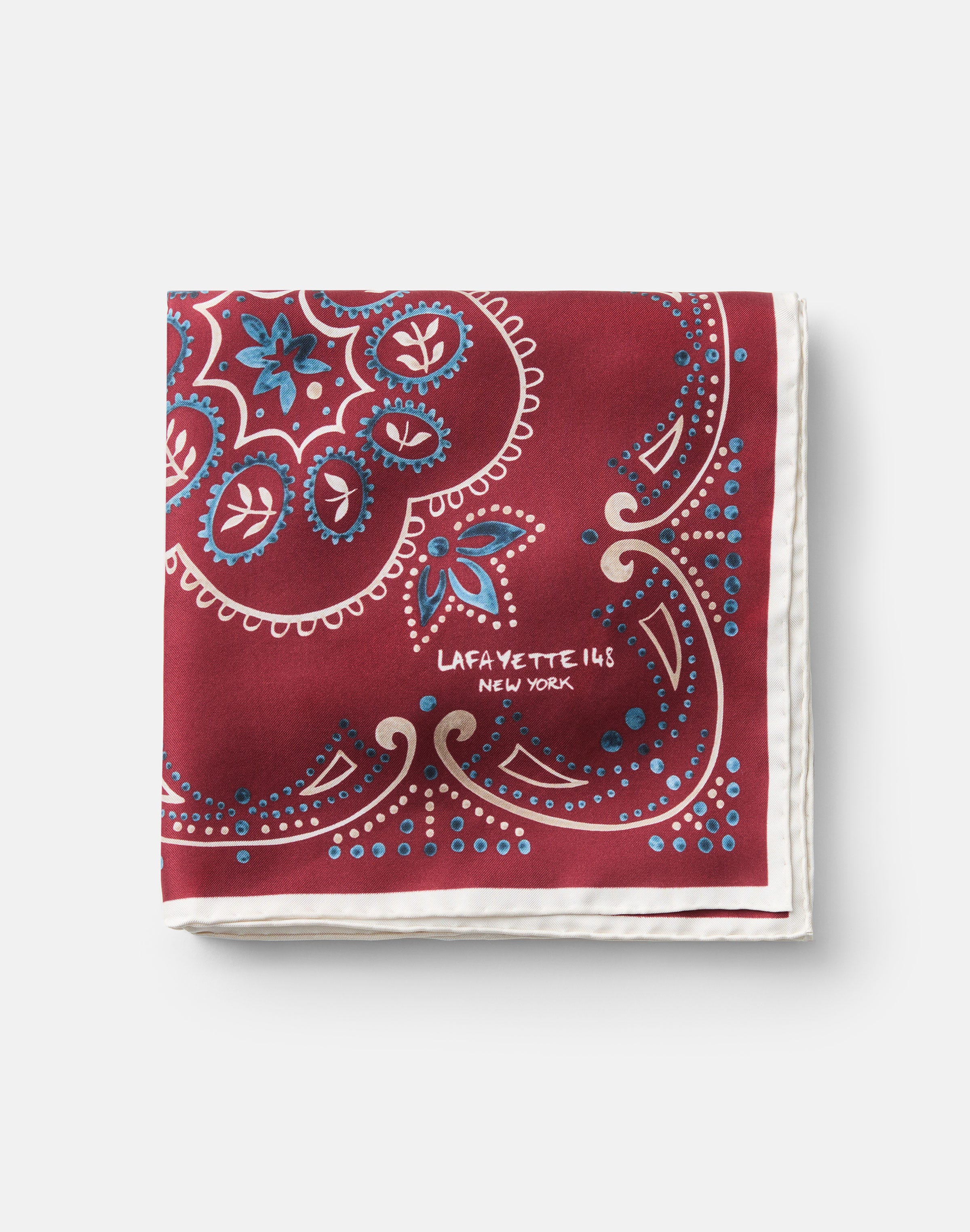 Bandana Print Silk Twill Scarf