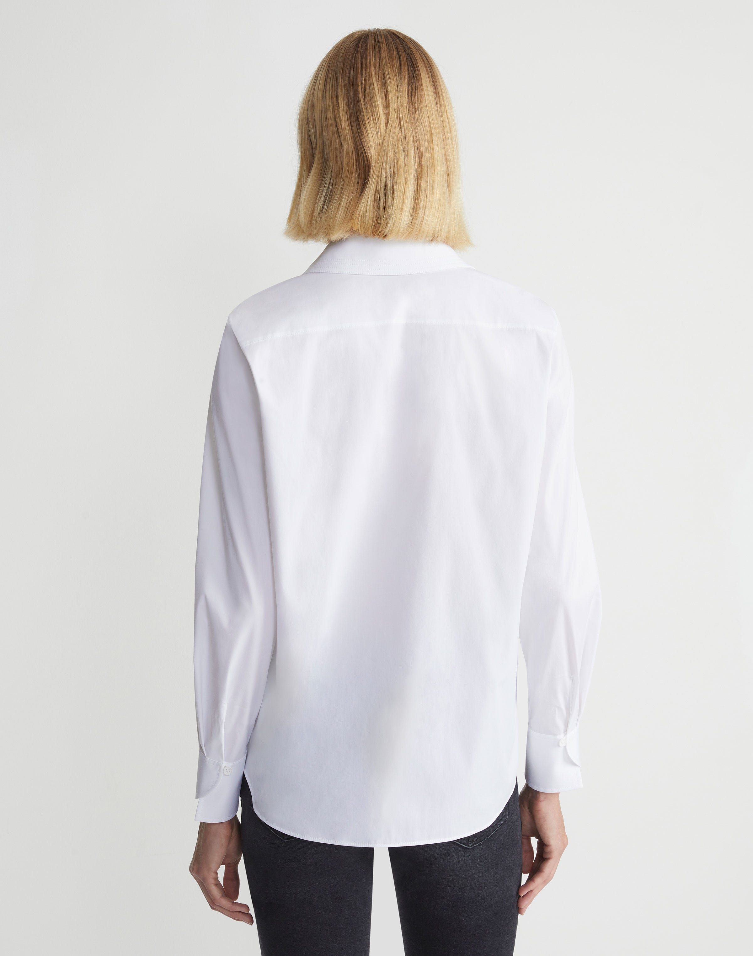 Stretch Cotton Straight Shirt