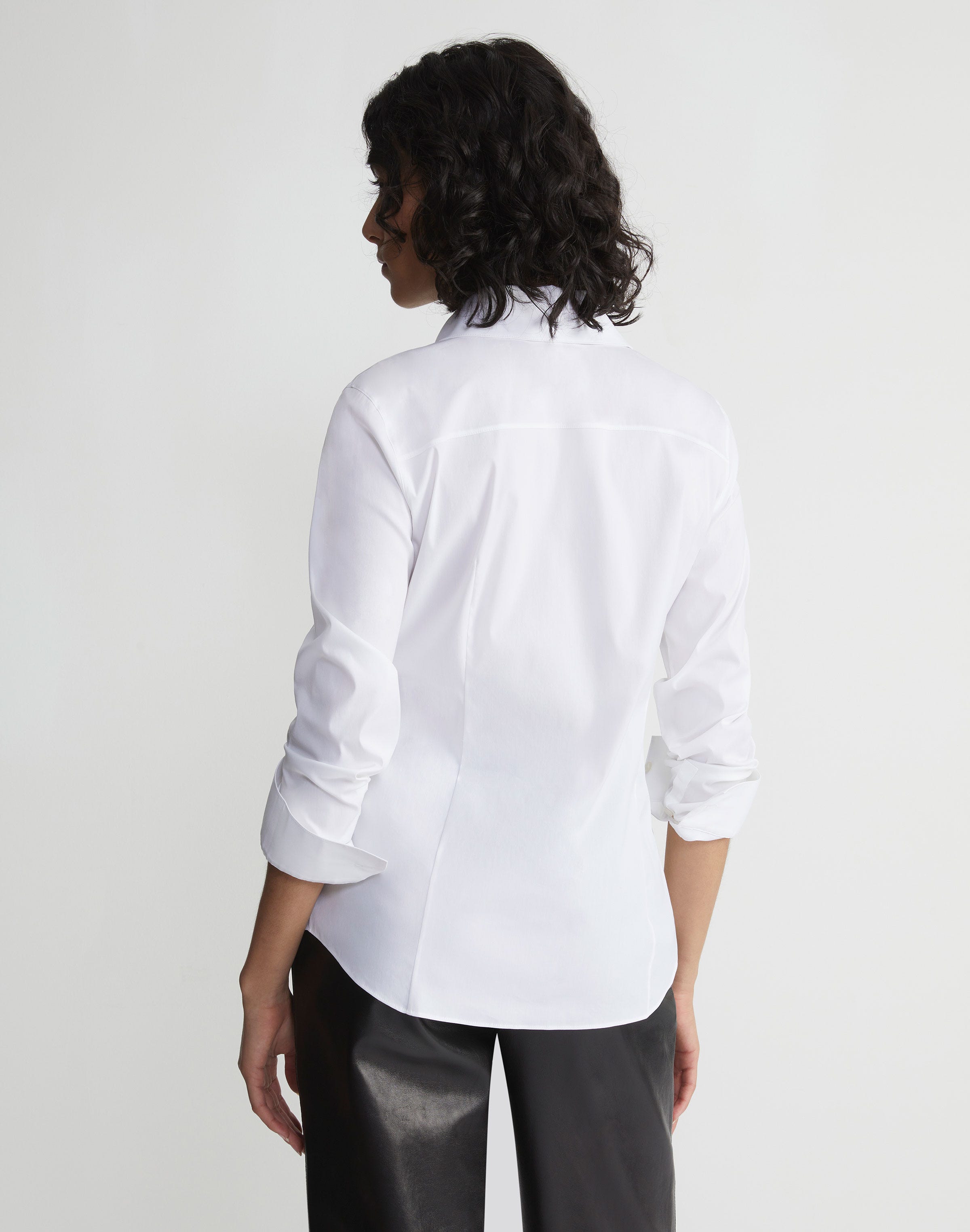 Petite Stretch Cotton Slim Shirt