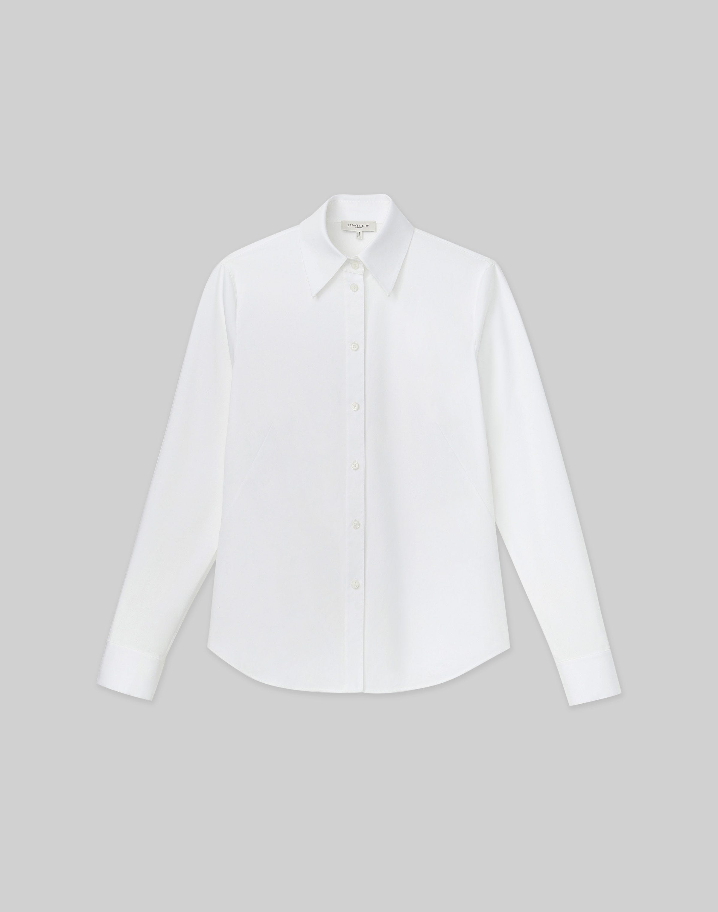 Petite Stretch Cotton Slim Shirt