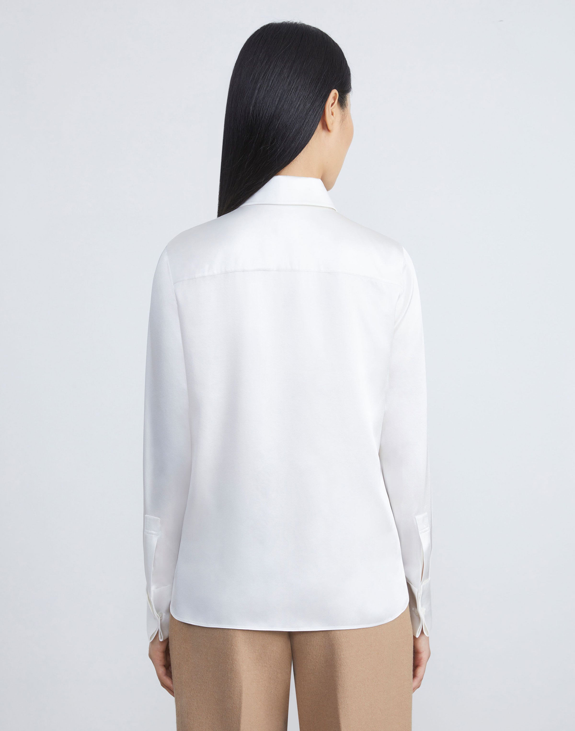Silk Charmeuse French Cuff Blouse
