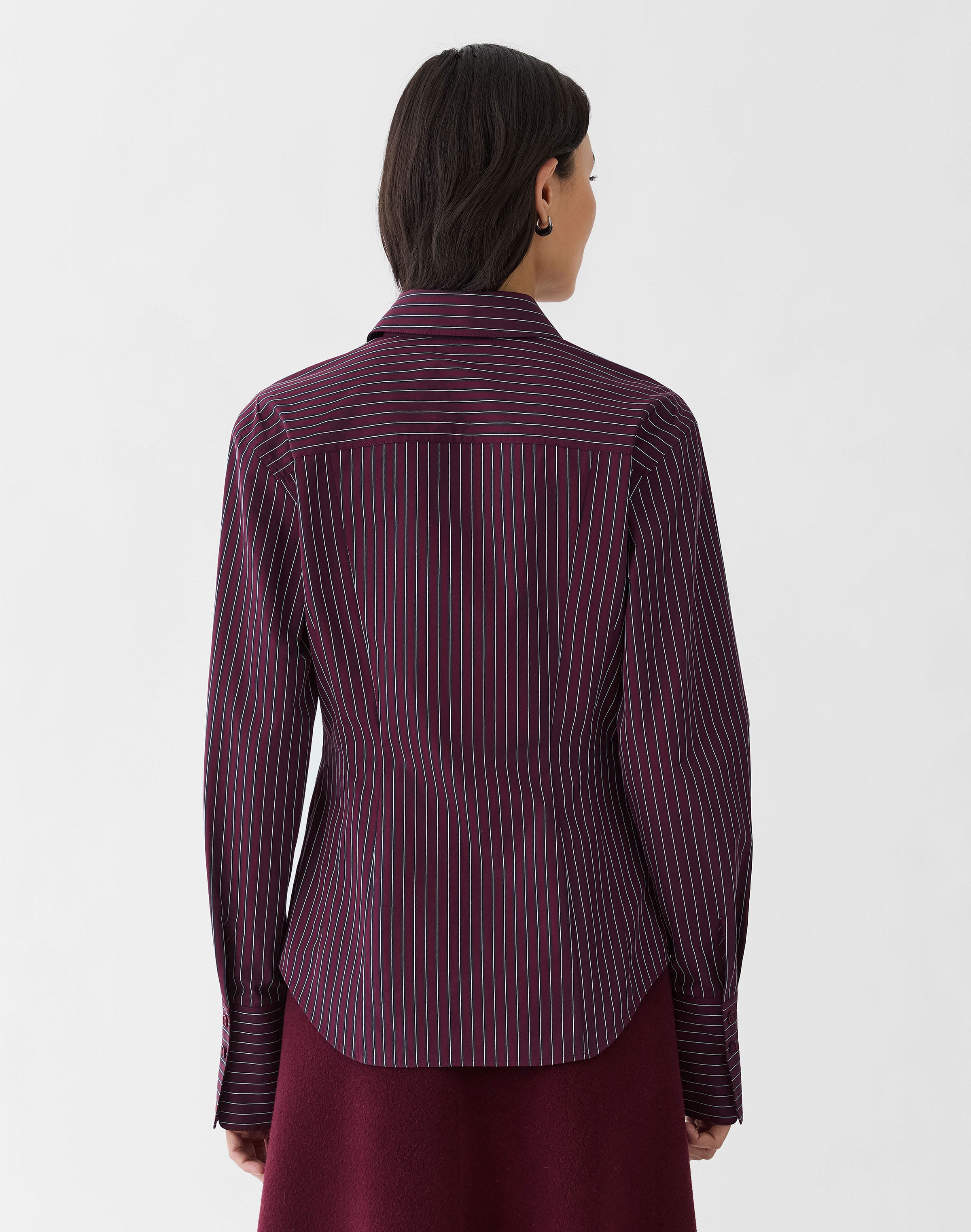 Pinstripe Cotton Fitted Shirt