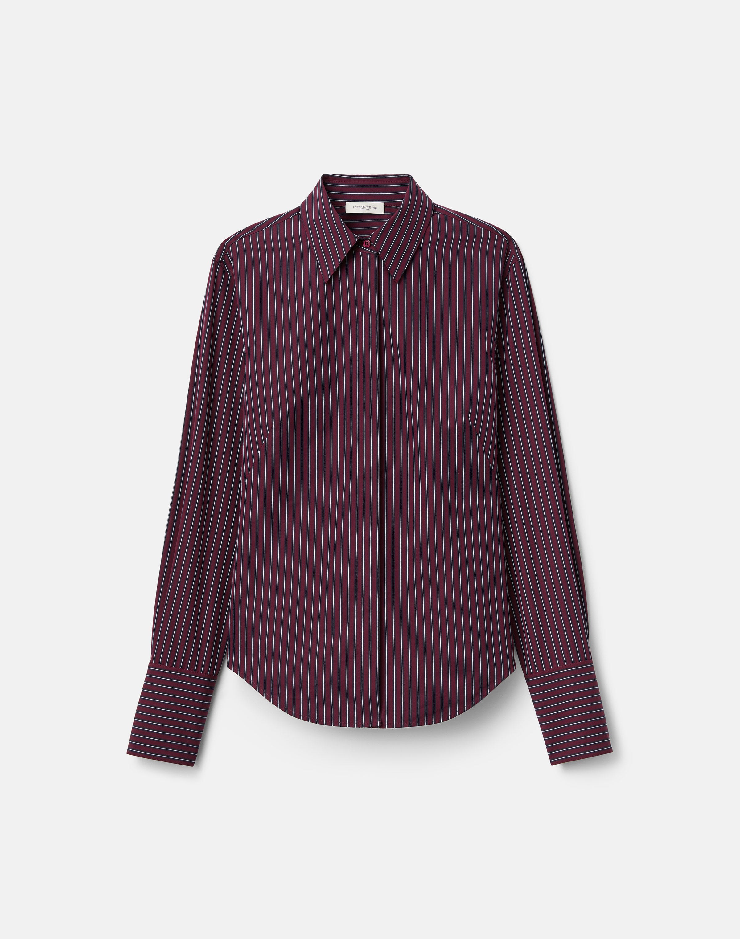Pinstripe Cotton Fitted Shirt
