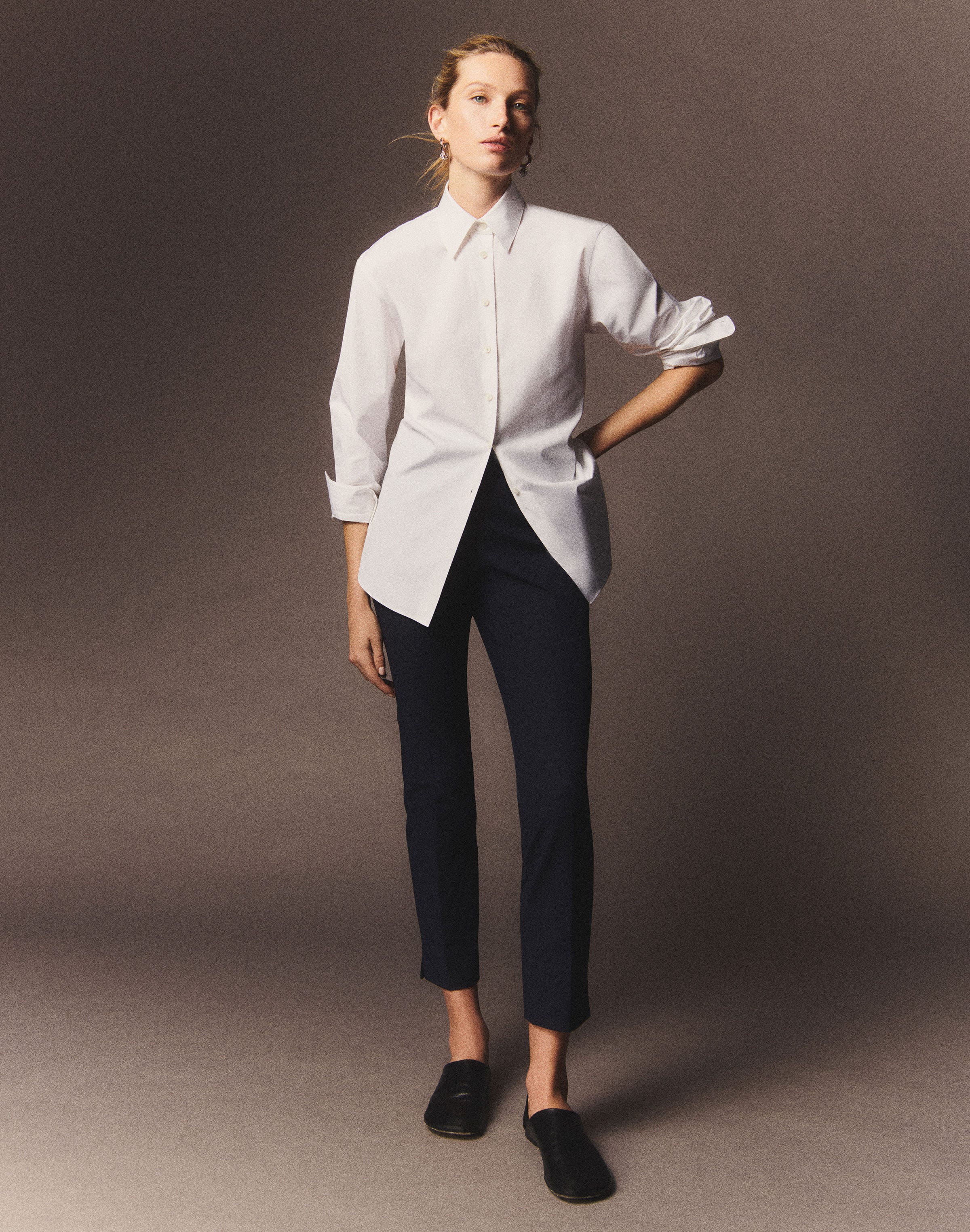 Organic Cotton Poplin Tailored Shirt