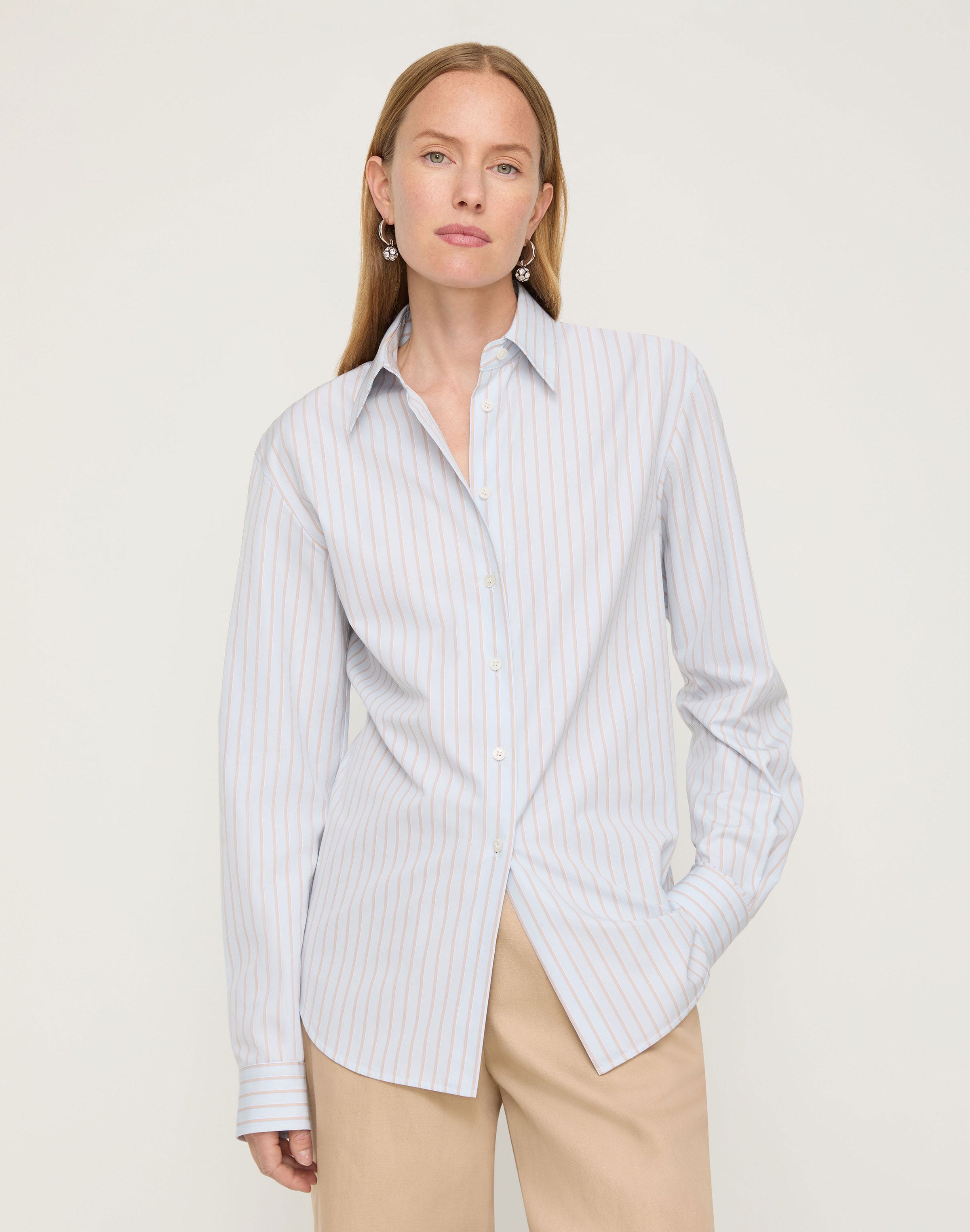 Aurora Stripe Cotton Tailored Shirt