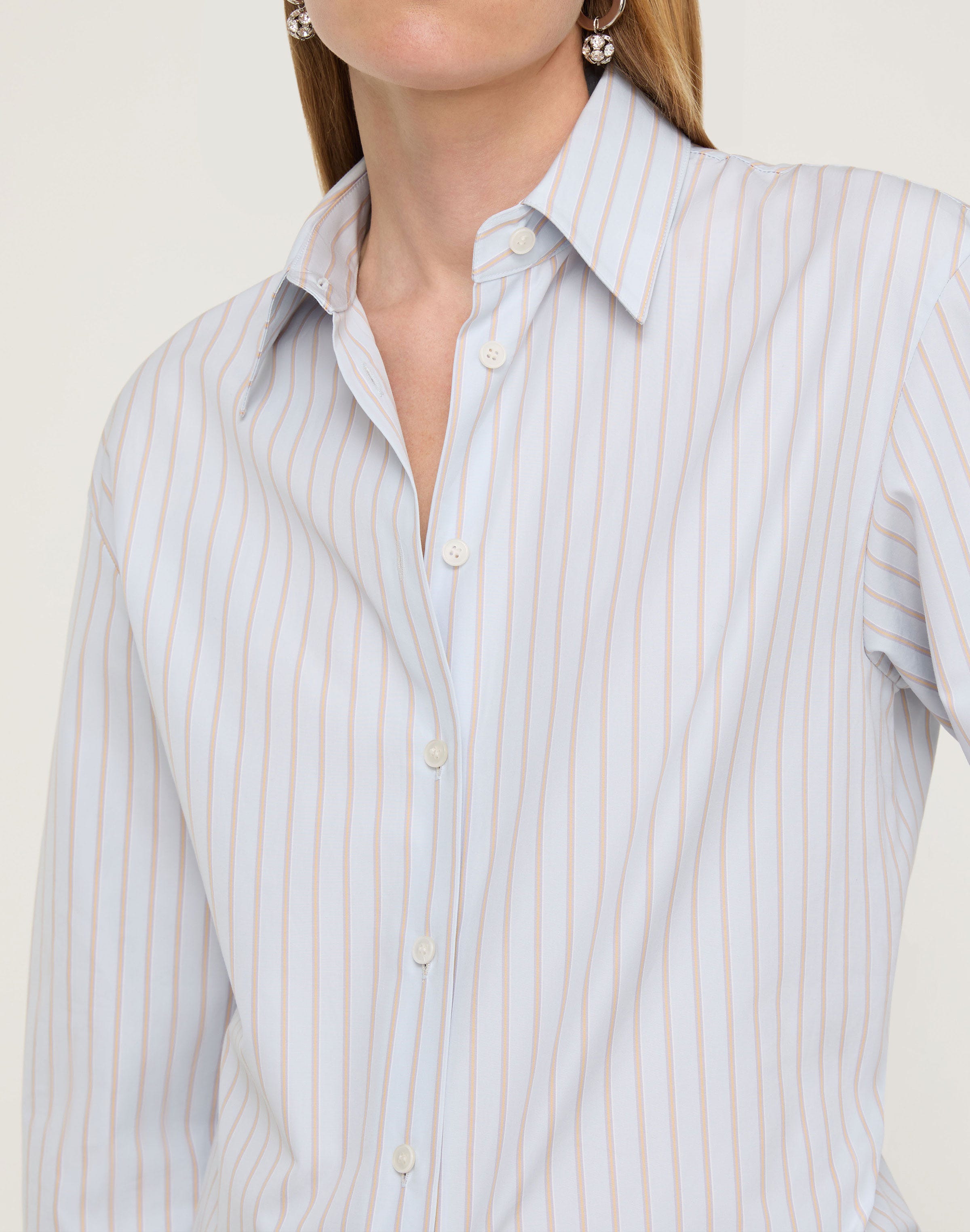 Aurora Stripe Cotton Tailored Shirt