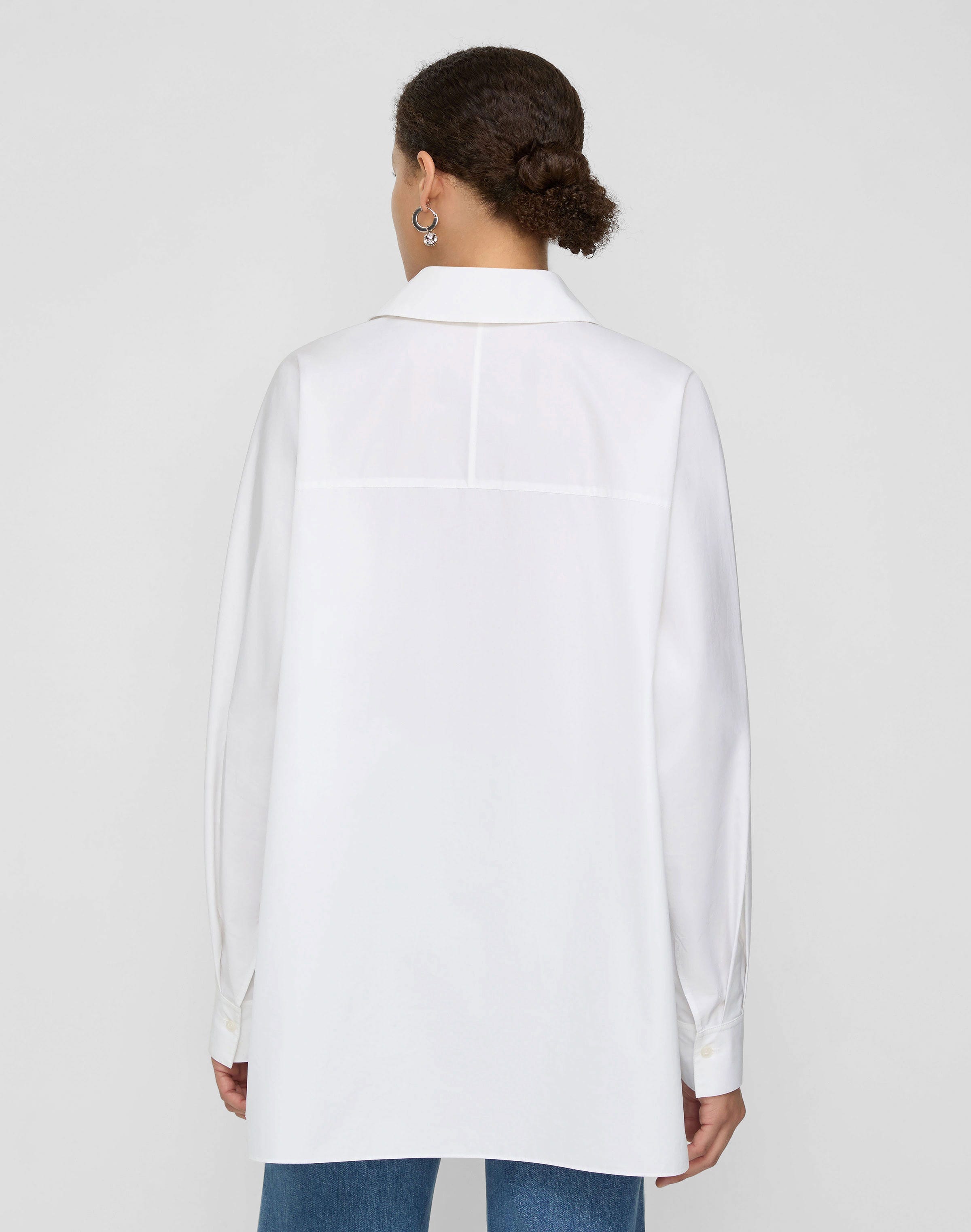 Organic Cotton Poplin Oversized Popover Shirt