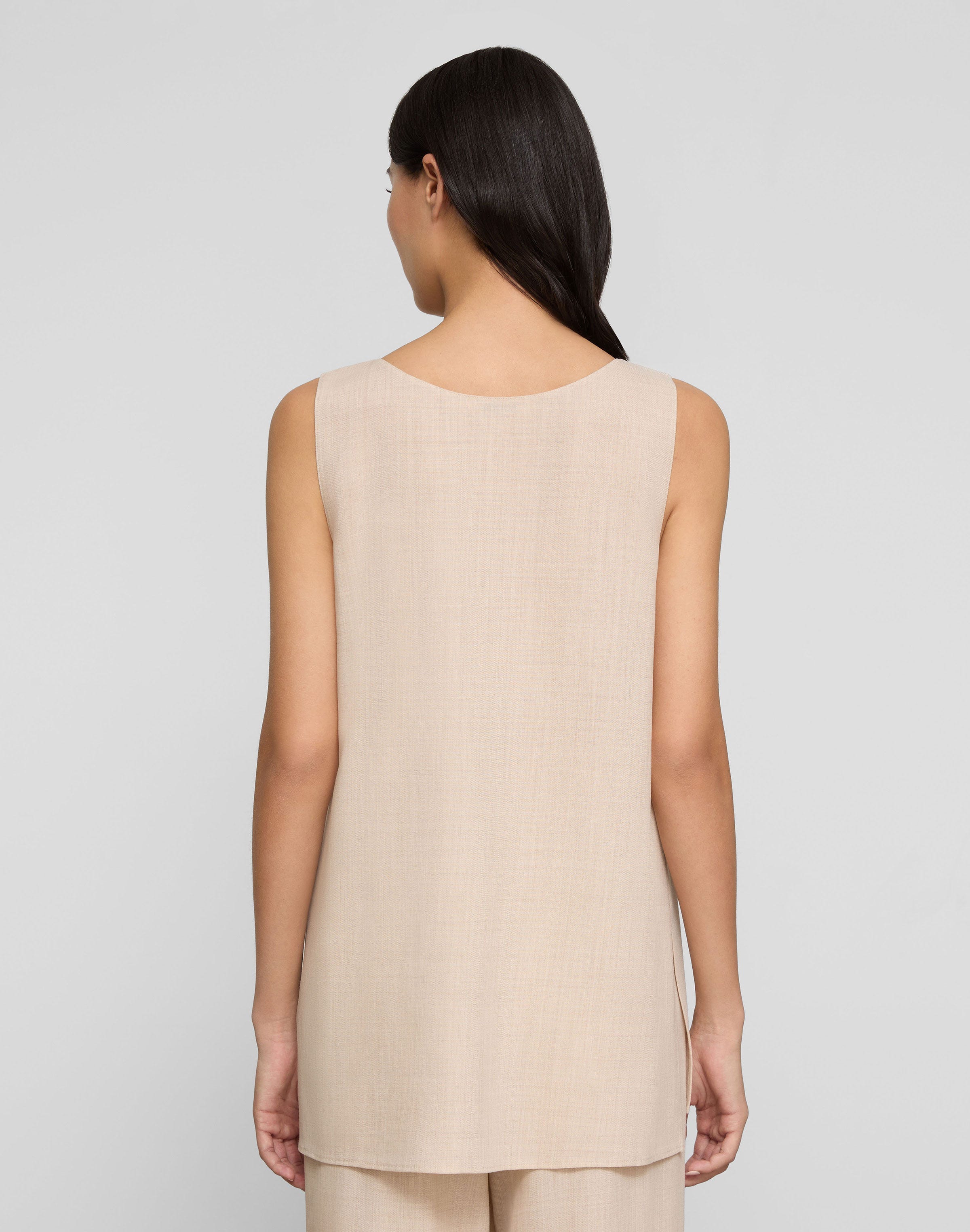 Fine Wool-Silk Long Tank