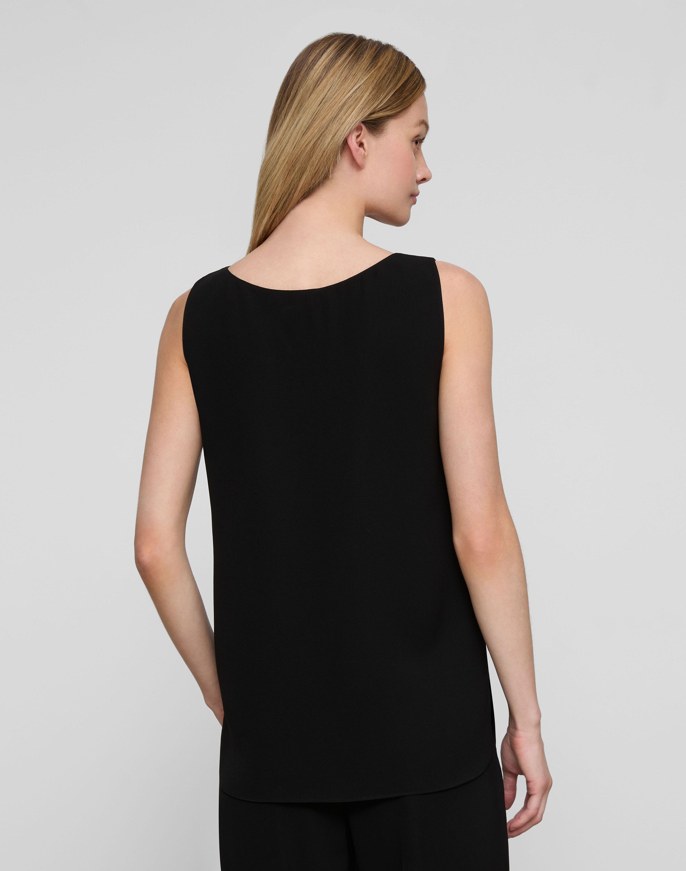 Plus-Size Responsible Finesse Crepe Sleeveless Blouse
