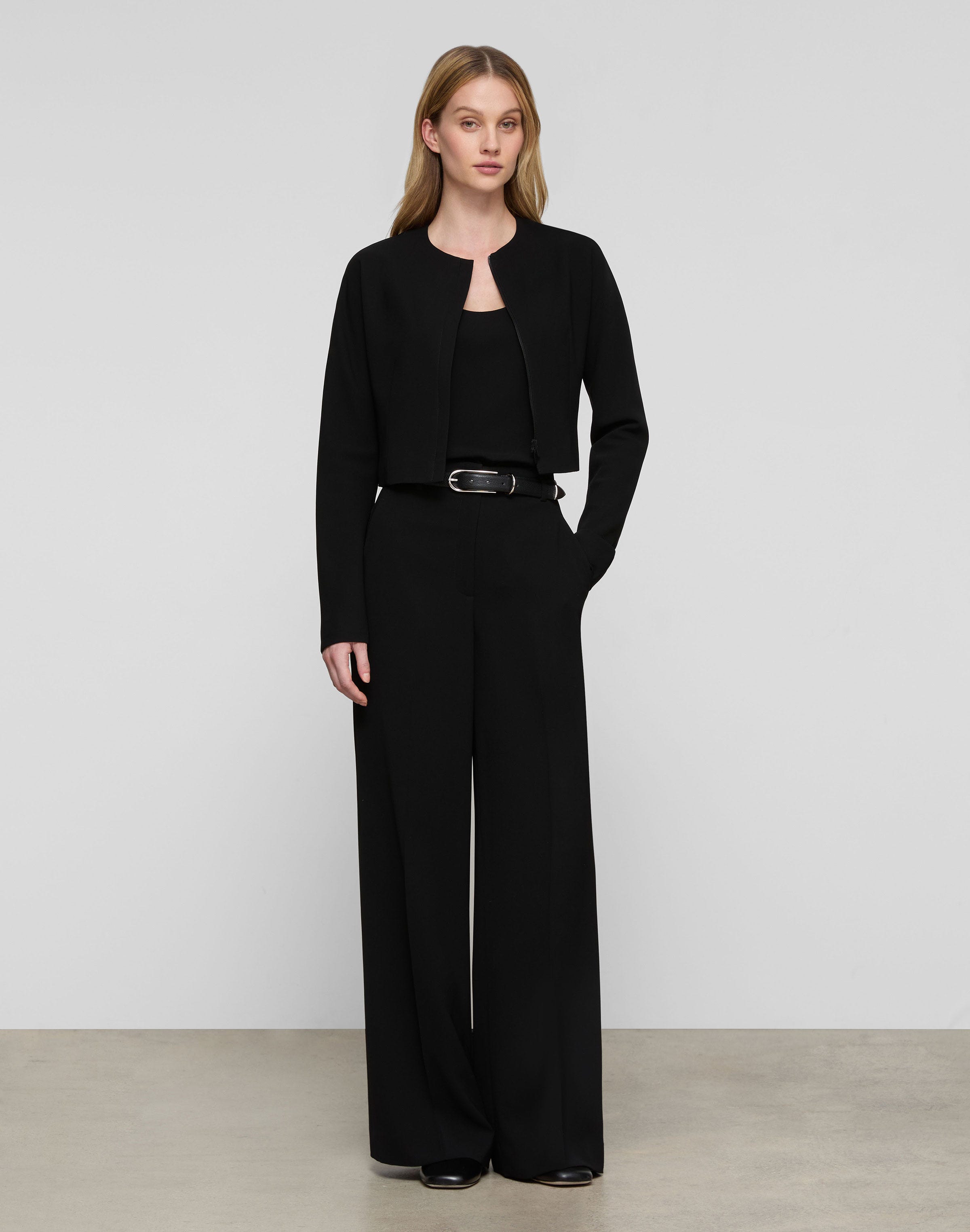 Plus-Size Responsible Finesse Crepe Sleeveless Blouse