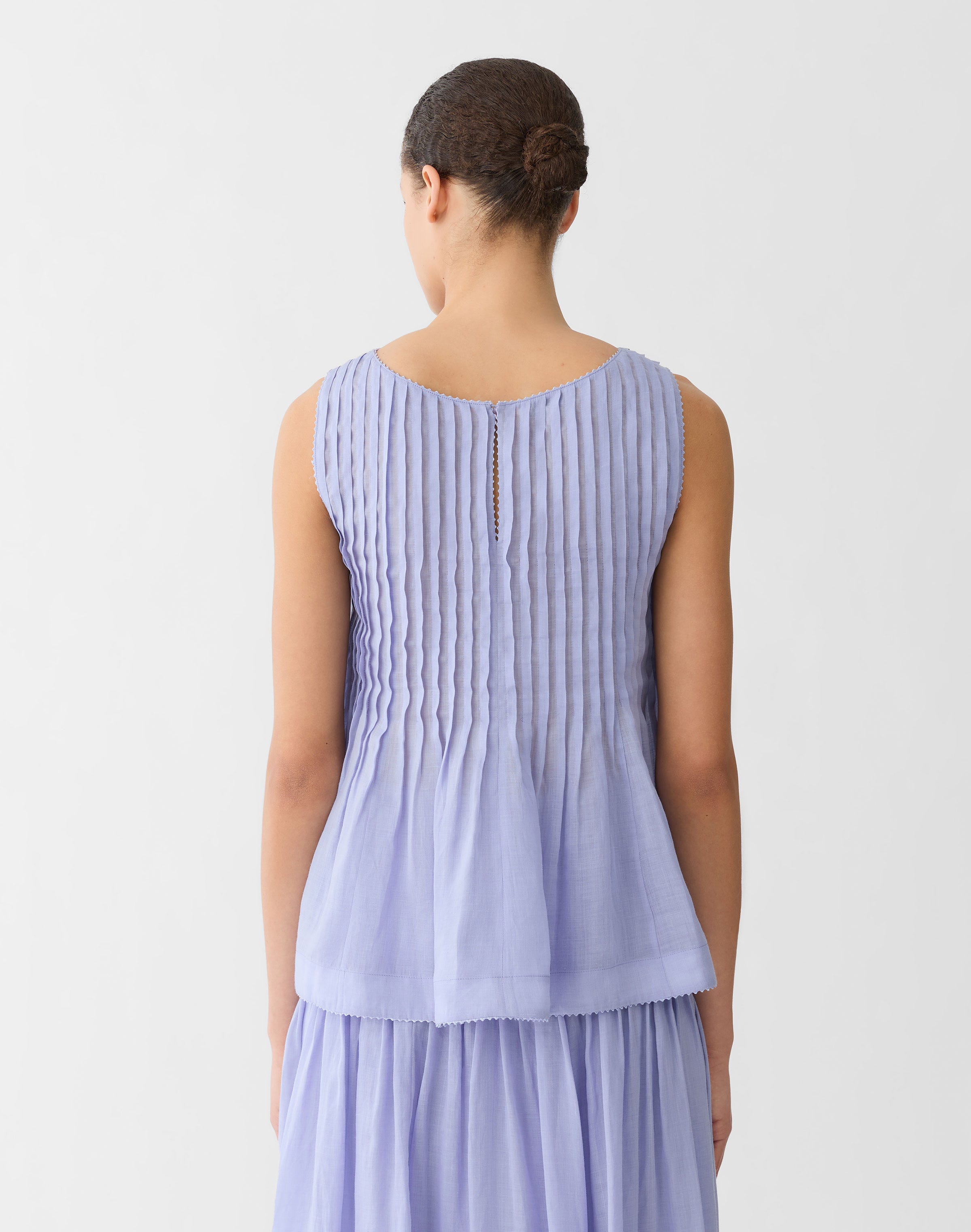 Gemma Cloth Voile Hand Pintucked Blouse