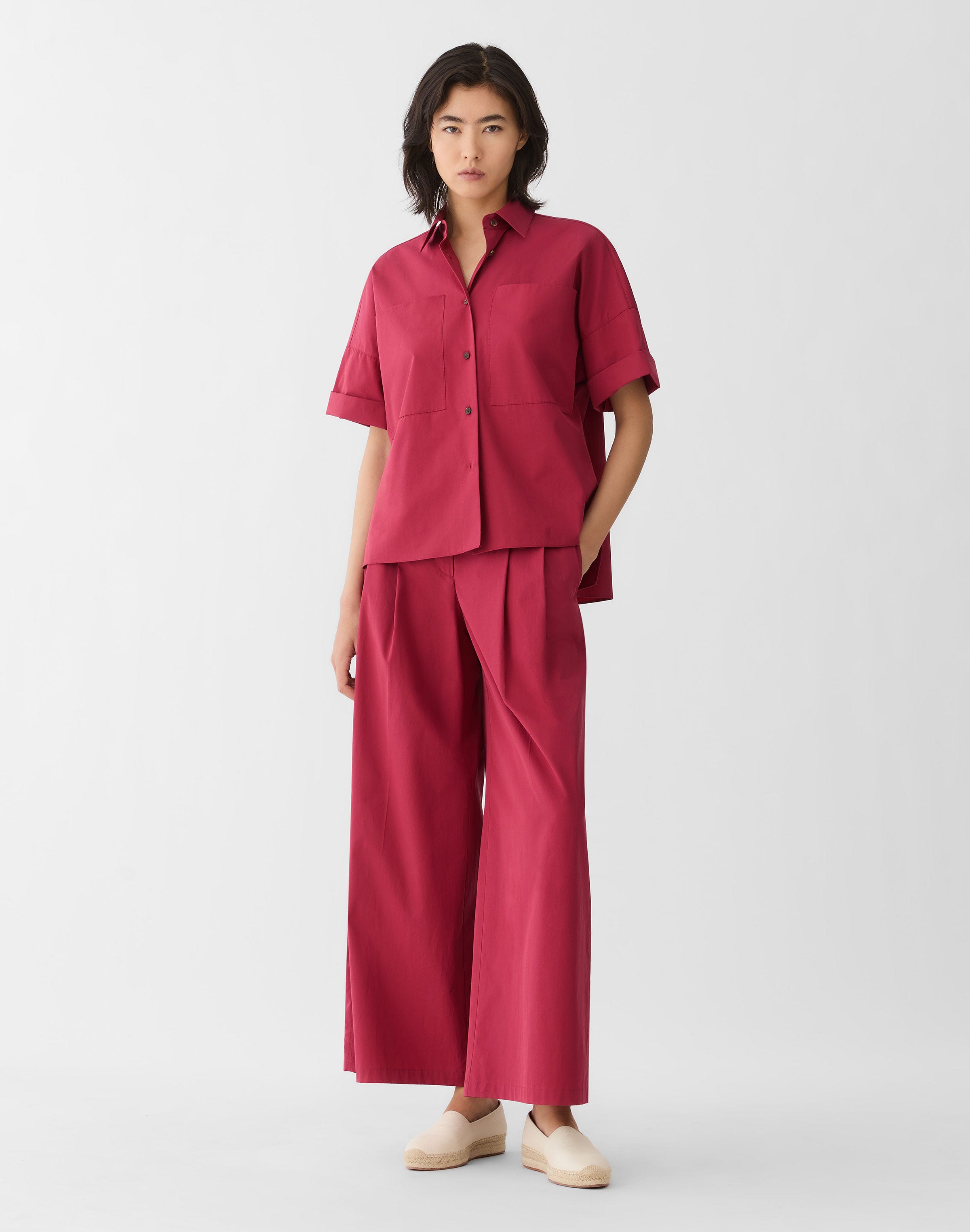 Organic Cotton Poplin Patch Pocket Shirt