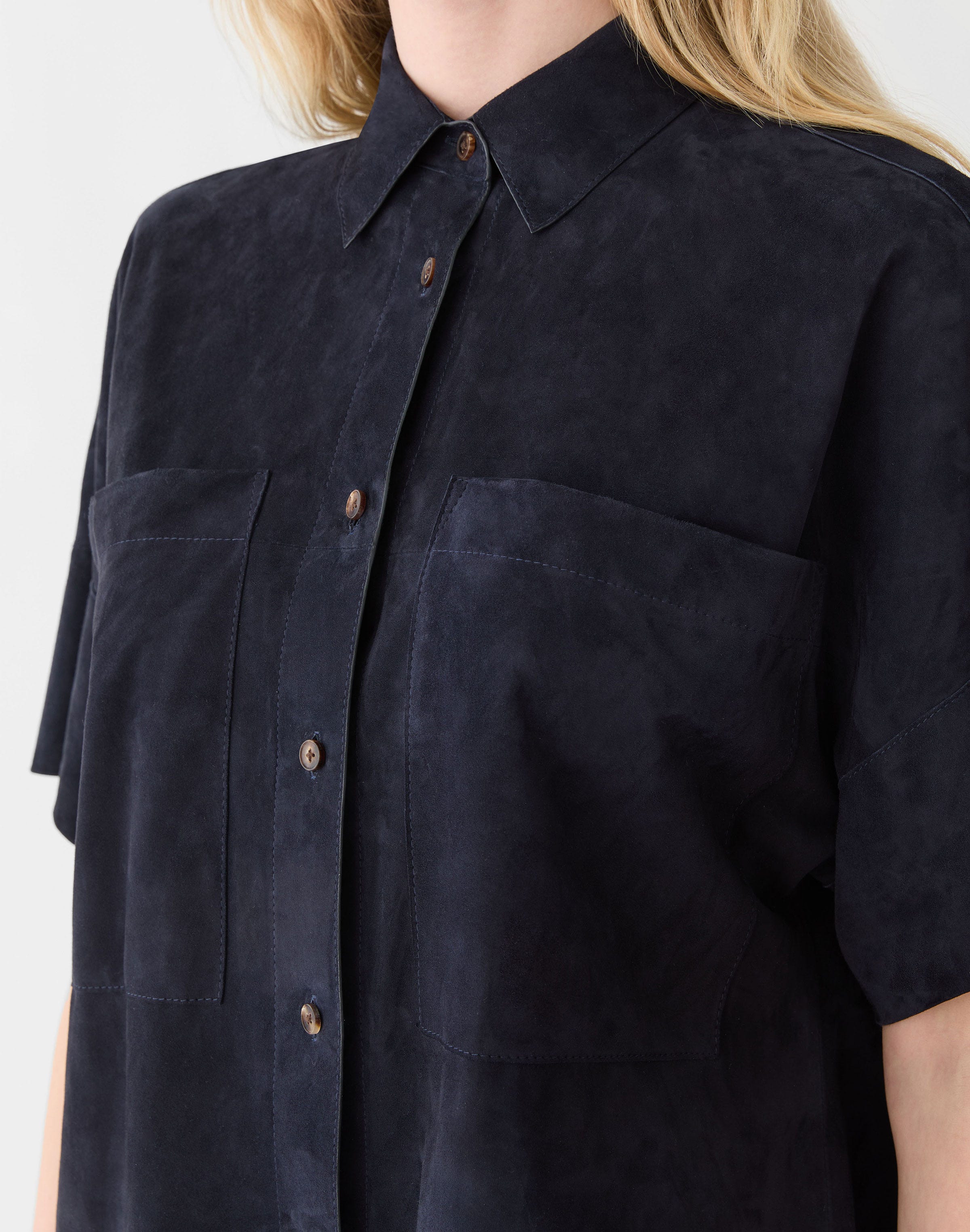 Suede Patch Pocket Shirt