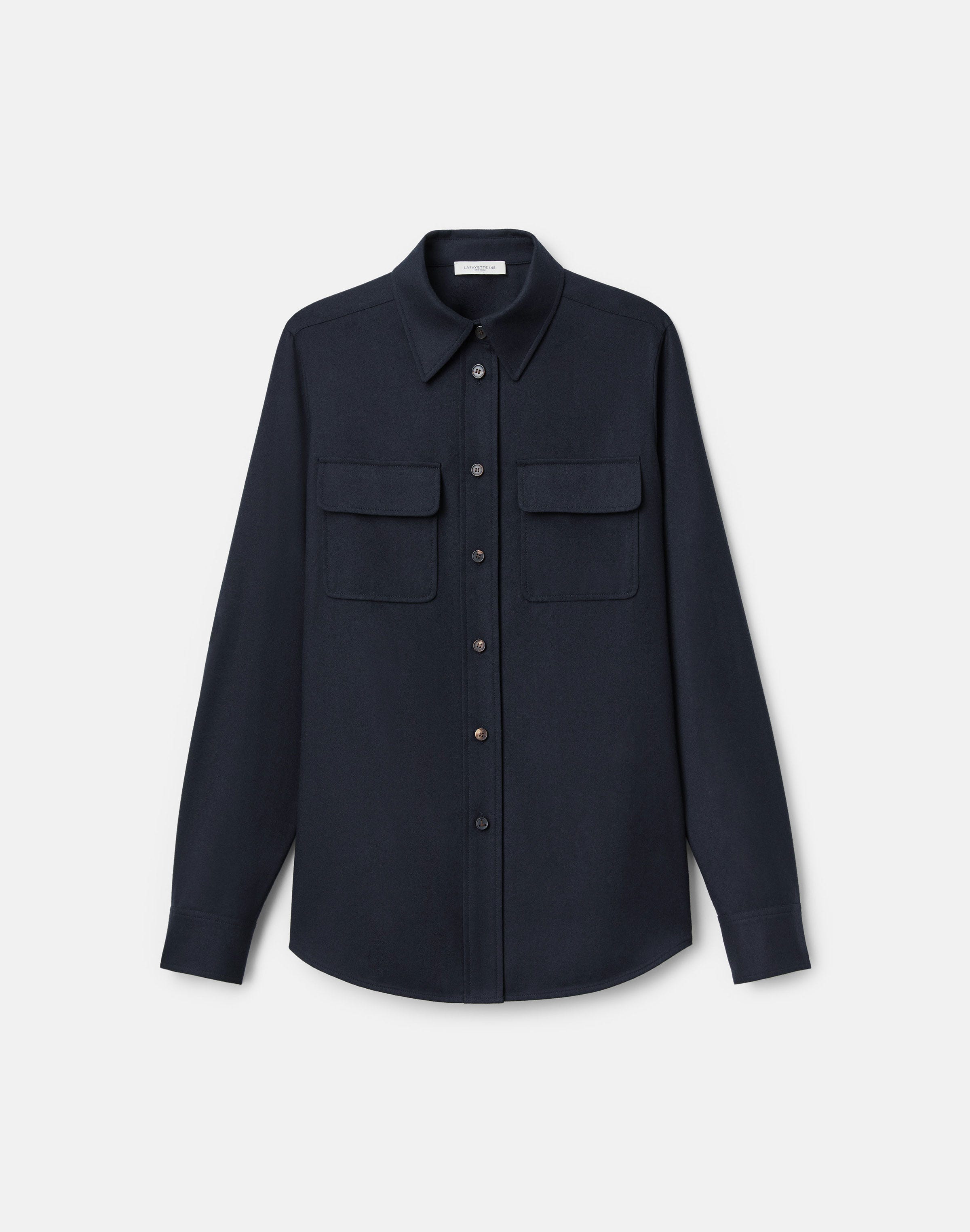 Responsible Brushed Wool Flap Pocket Shirt