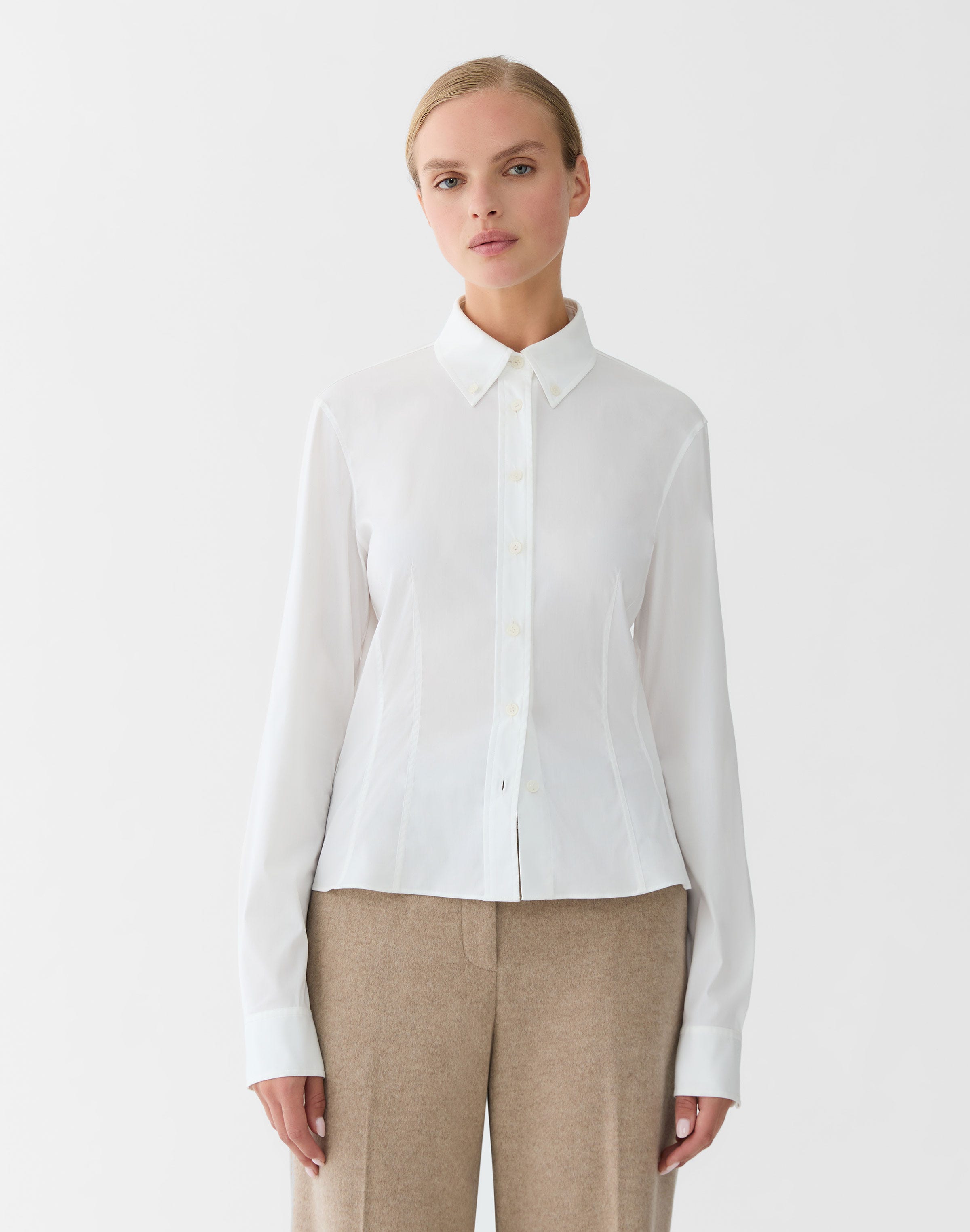 Stretch Cotton Tailored Shirt
