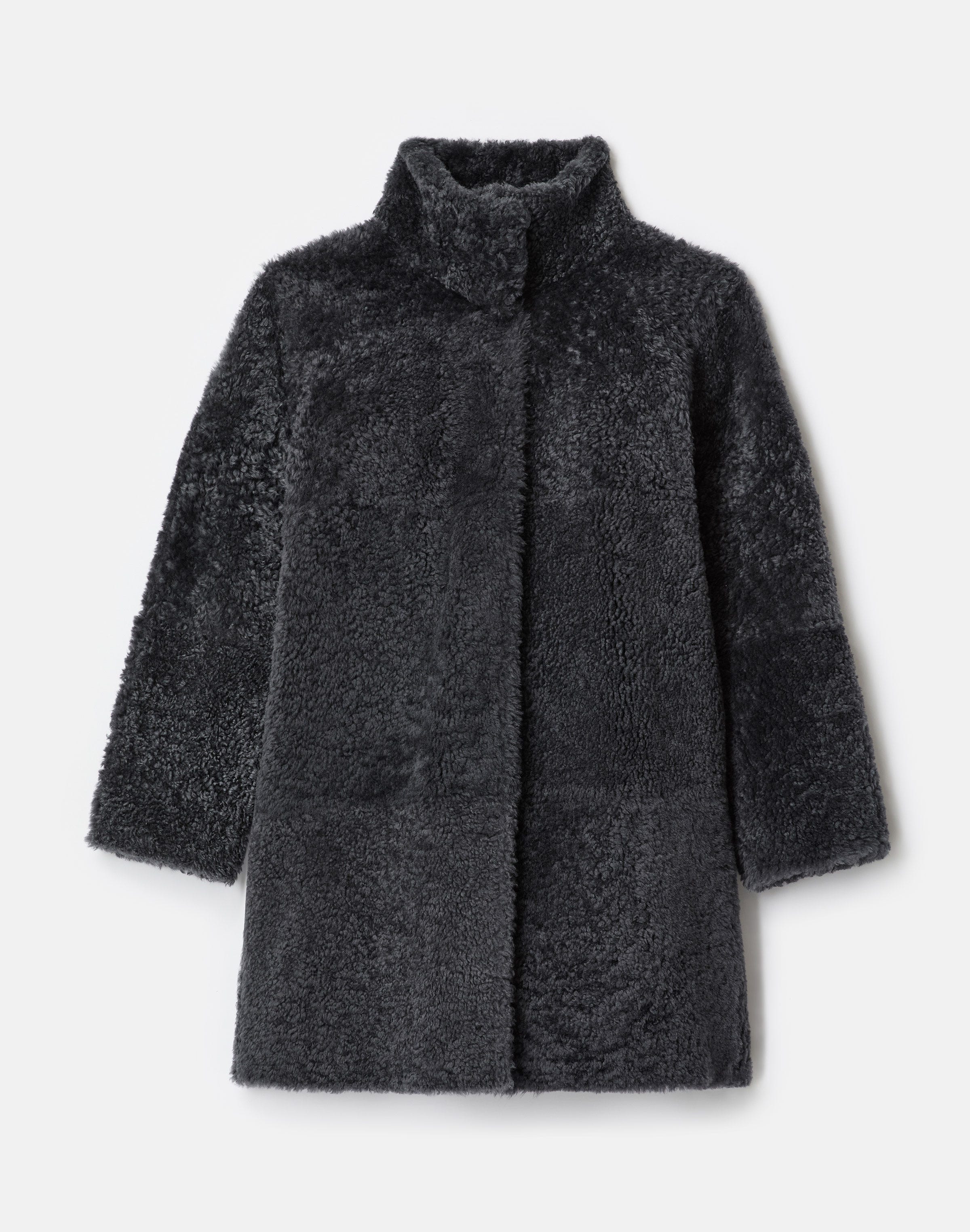 Wavy Shearling Reversible Coat