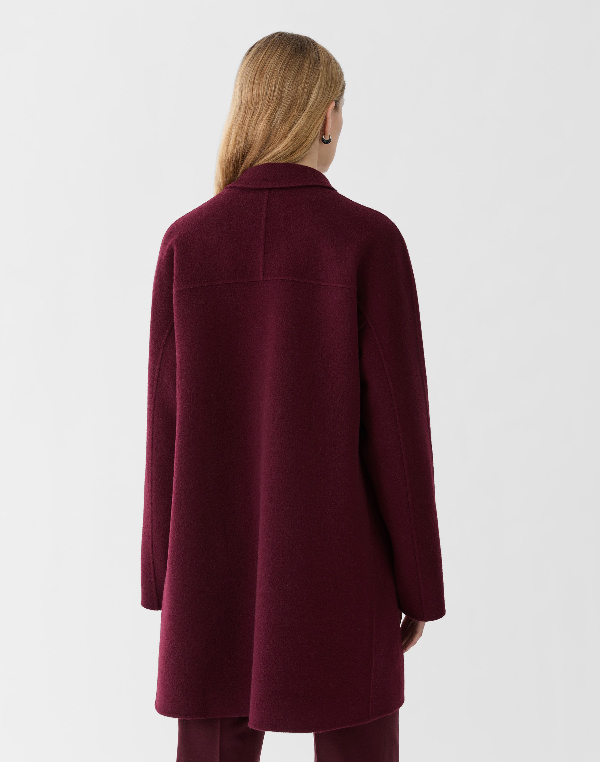 Wool-Cashmere Double Face Car Coat