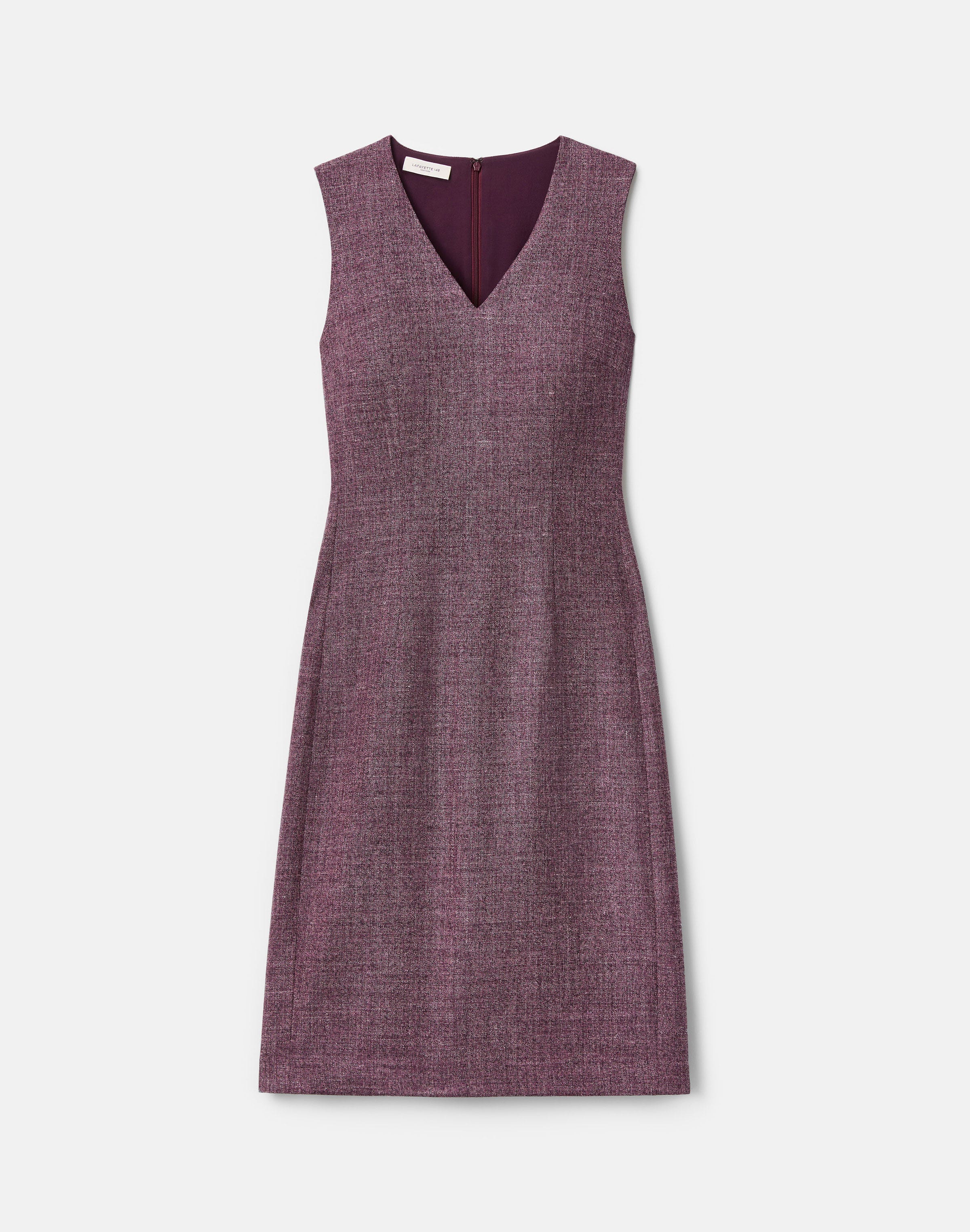 Wool Mouliné Sheath Dress