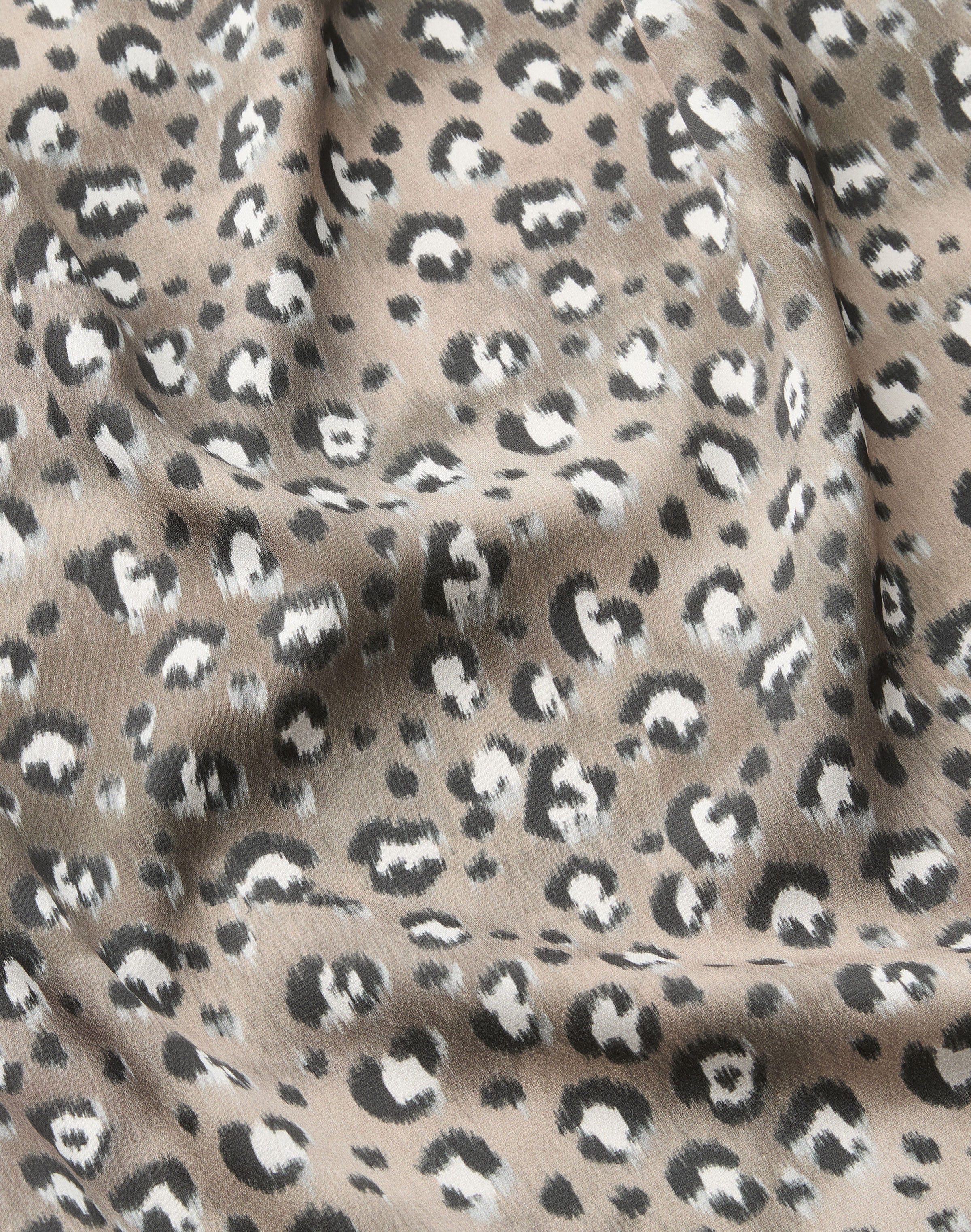 Leopard Print Satin Belted Midi Dress