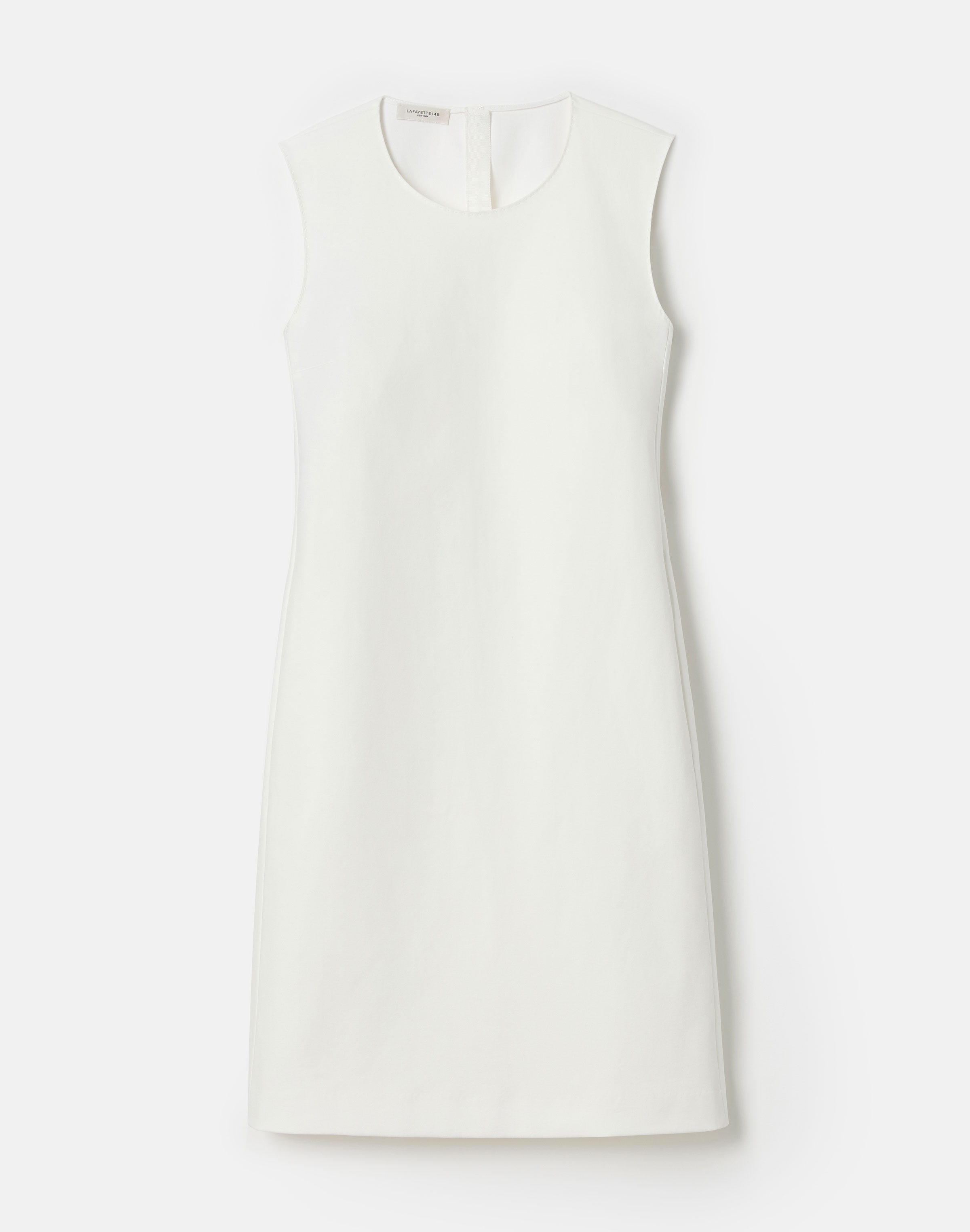 Techno Stretch Twill Sleeveless Shift Dress