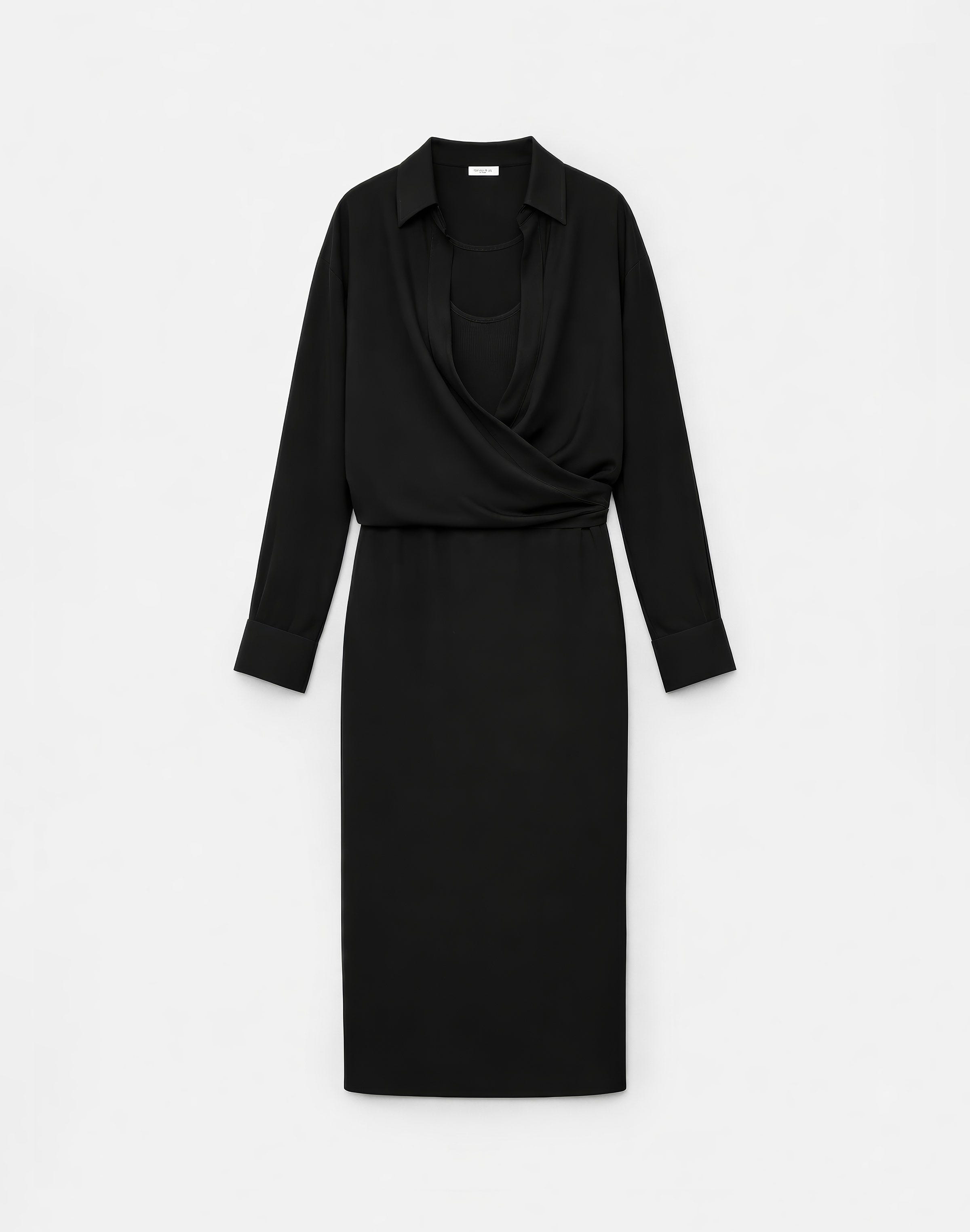 Responsible Finesse Crepe Layered Shirtdress
