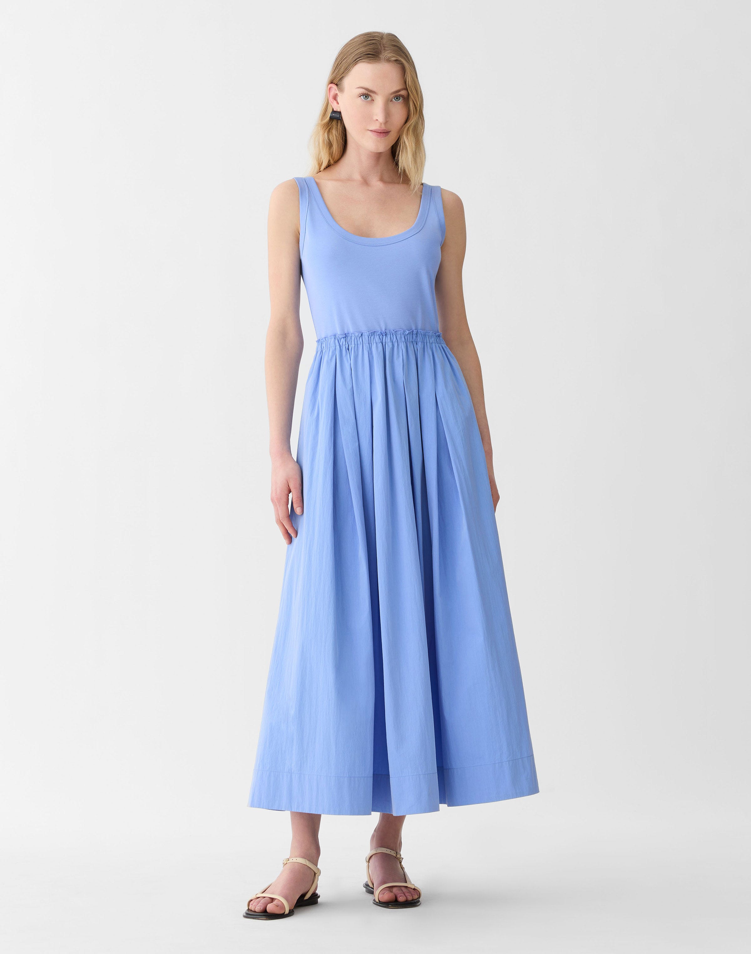 Travel Cotton & Jersey Tank Dress
