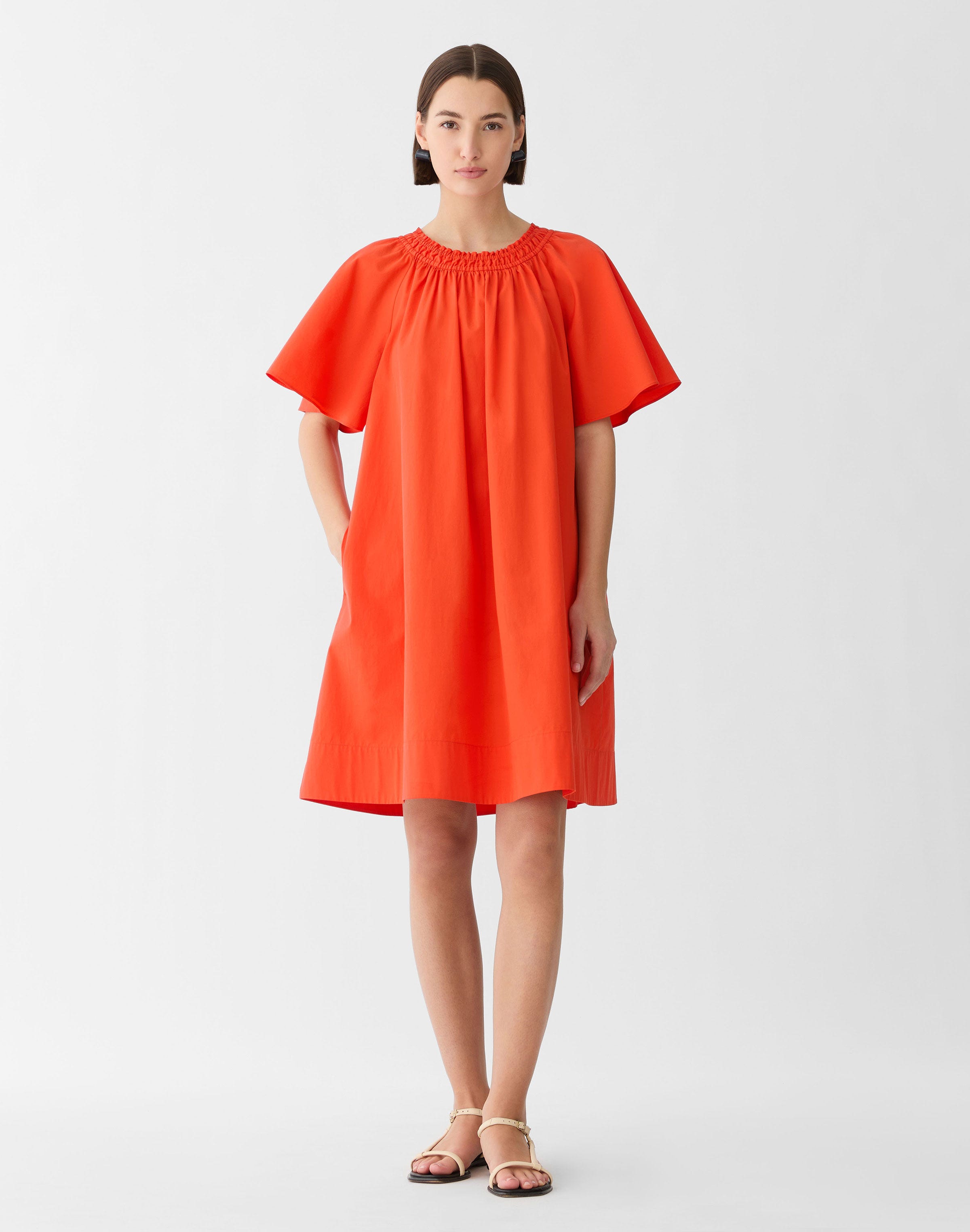 Organic Cotton Poplin Swing Dress