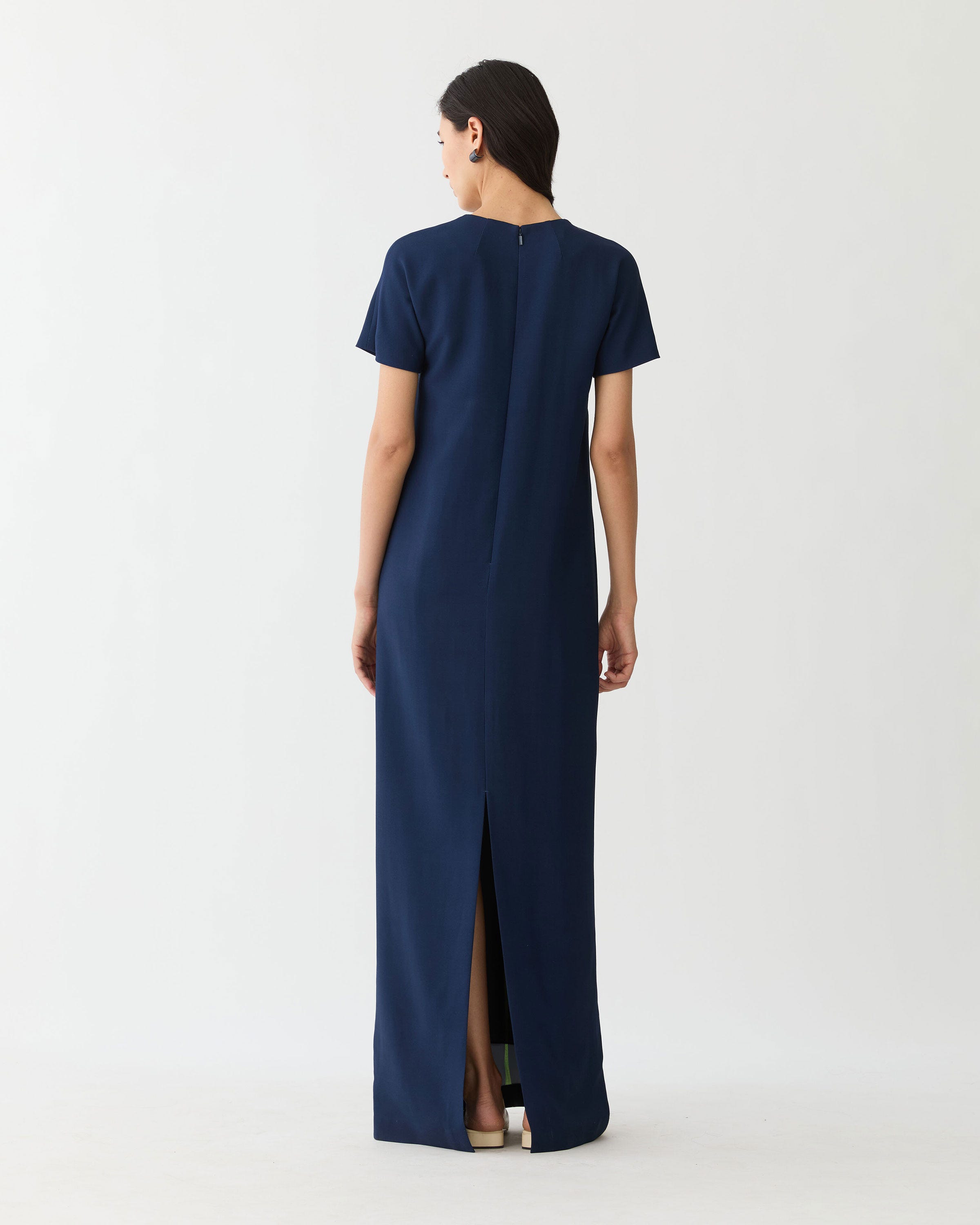 Iris Print Viscose Cady Gown