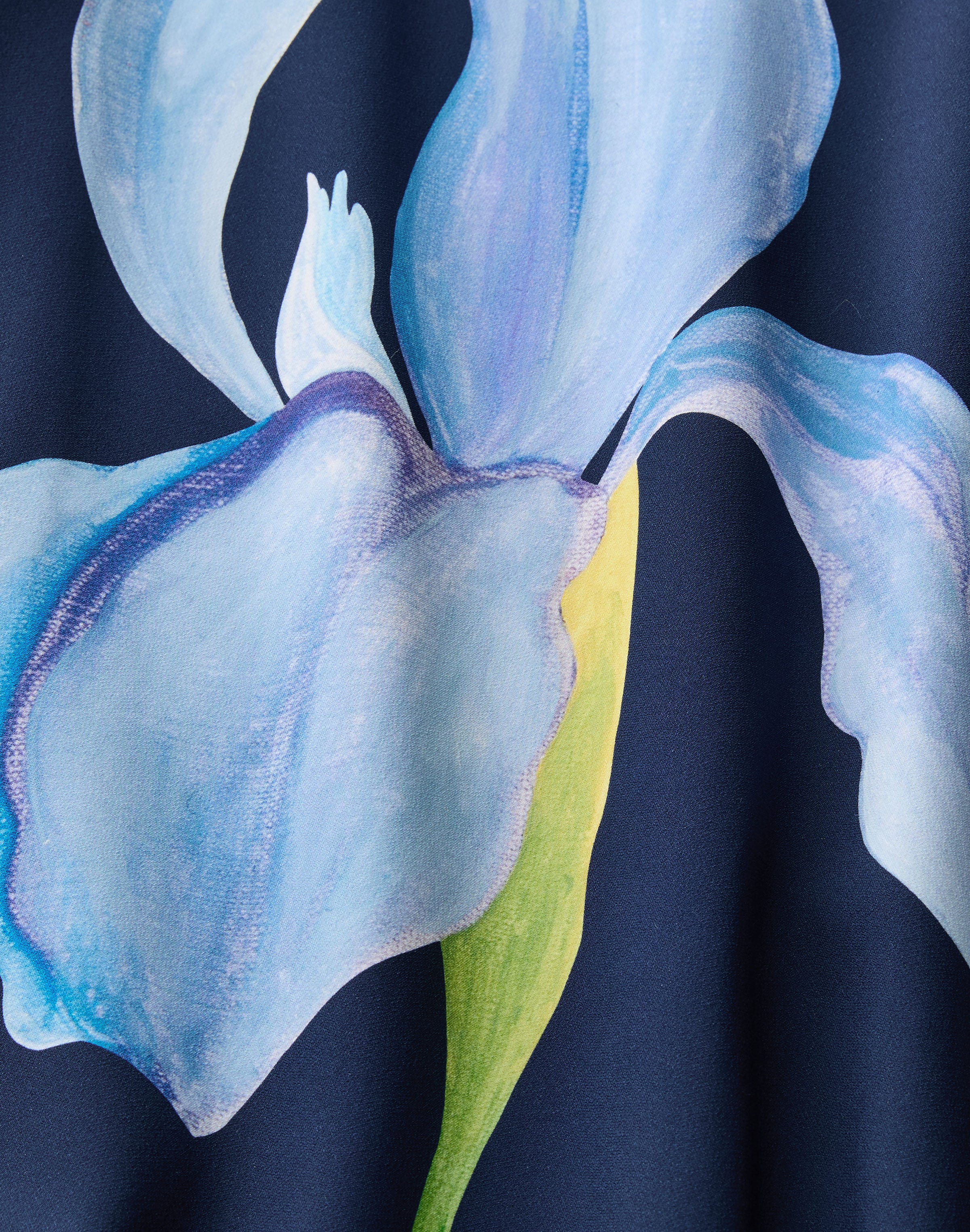 Iris Print Viscose Cady Gown