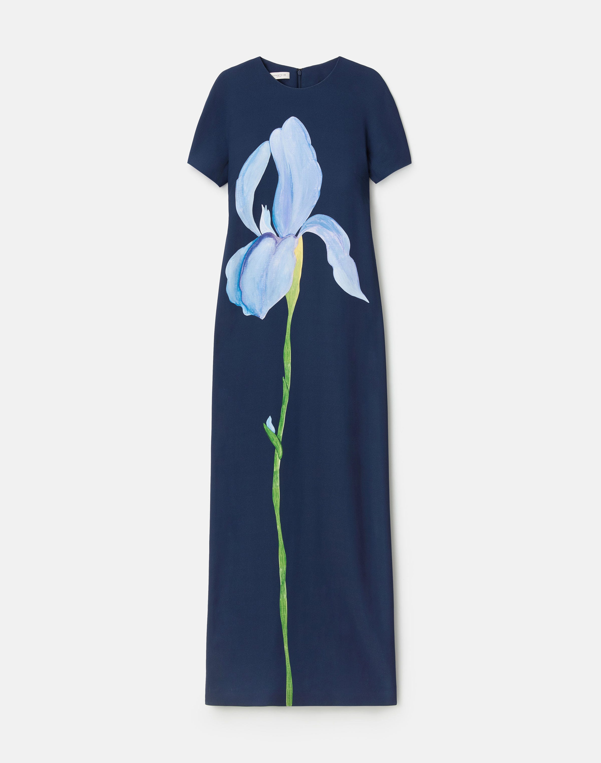 Iris Print Viscose Cady Gown