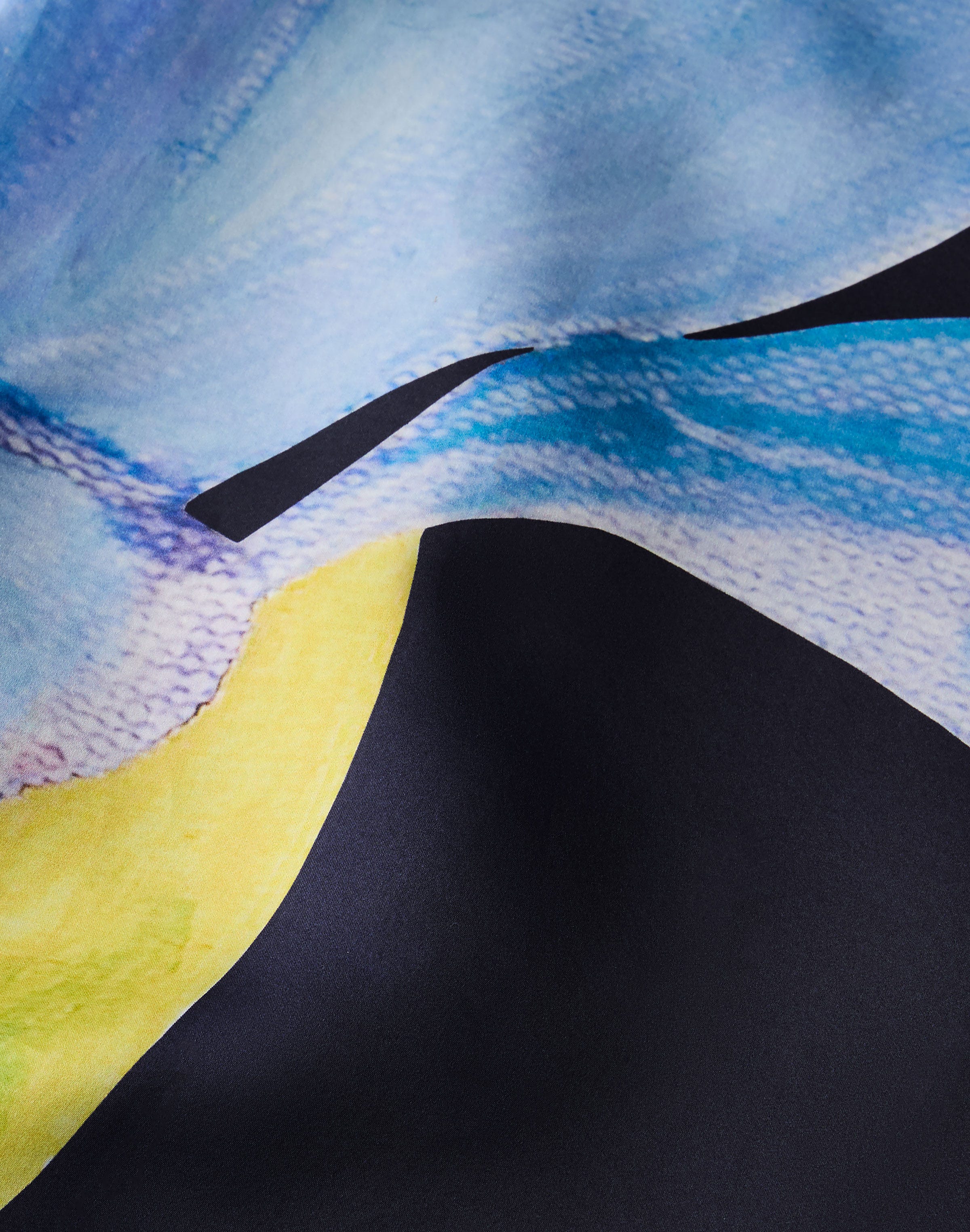 Iris Print Silk Organza Maxi Dess
