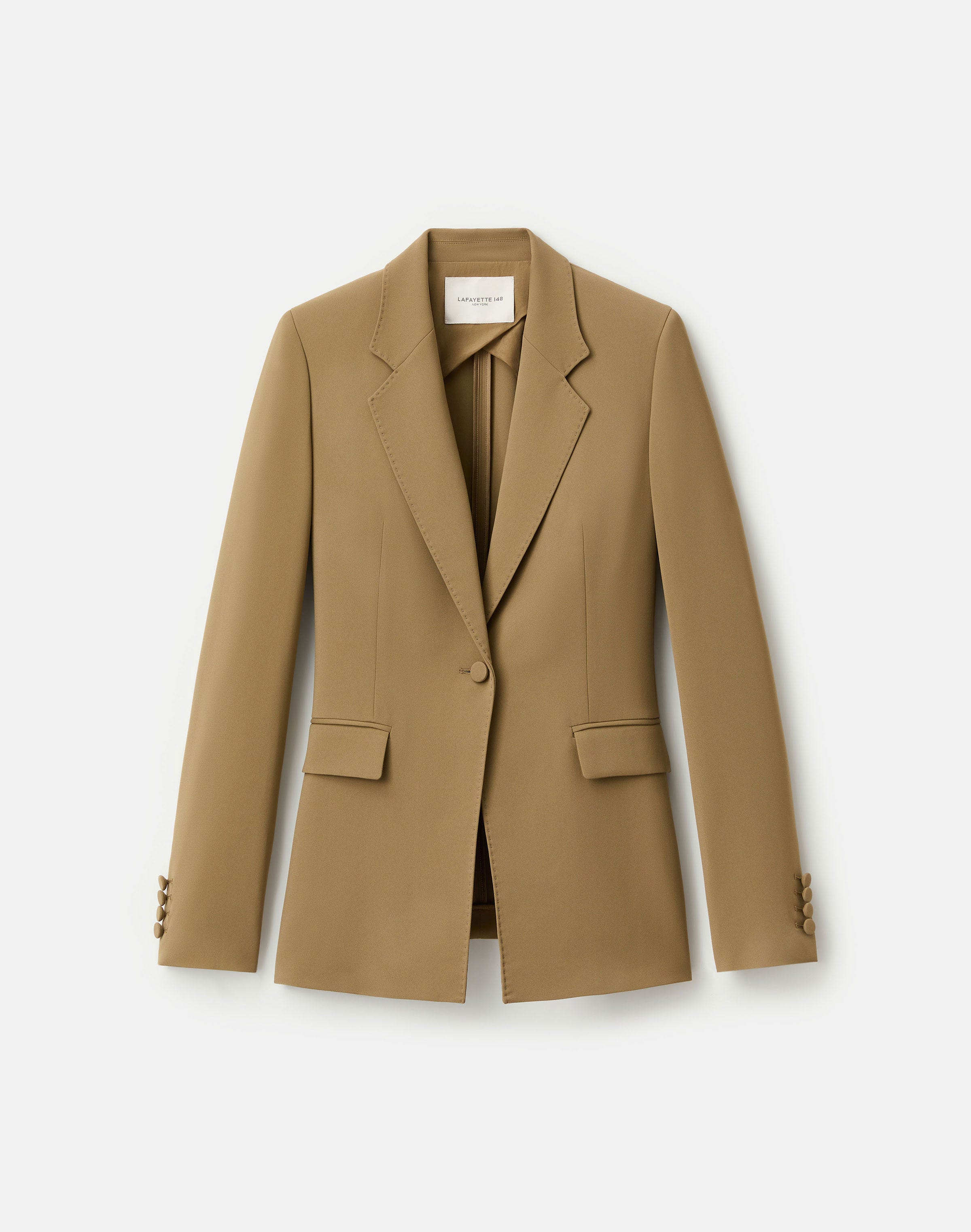 Petite Responsible Finesse Crepe Single Button Blazer