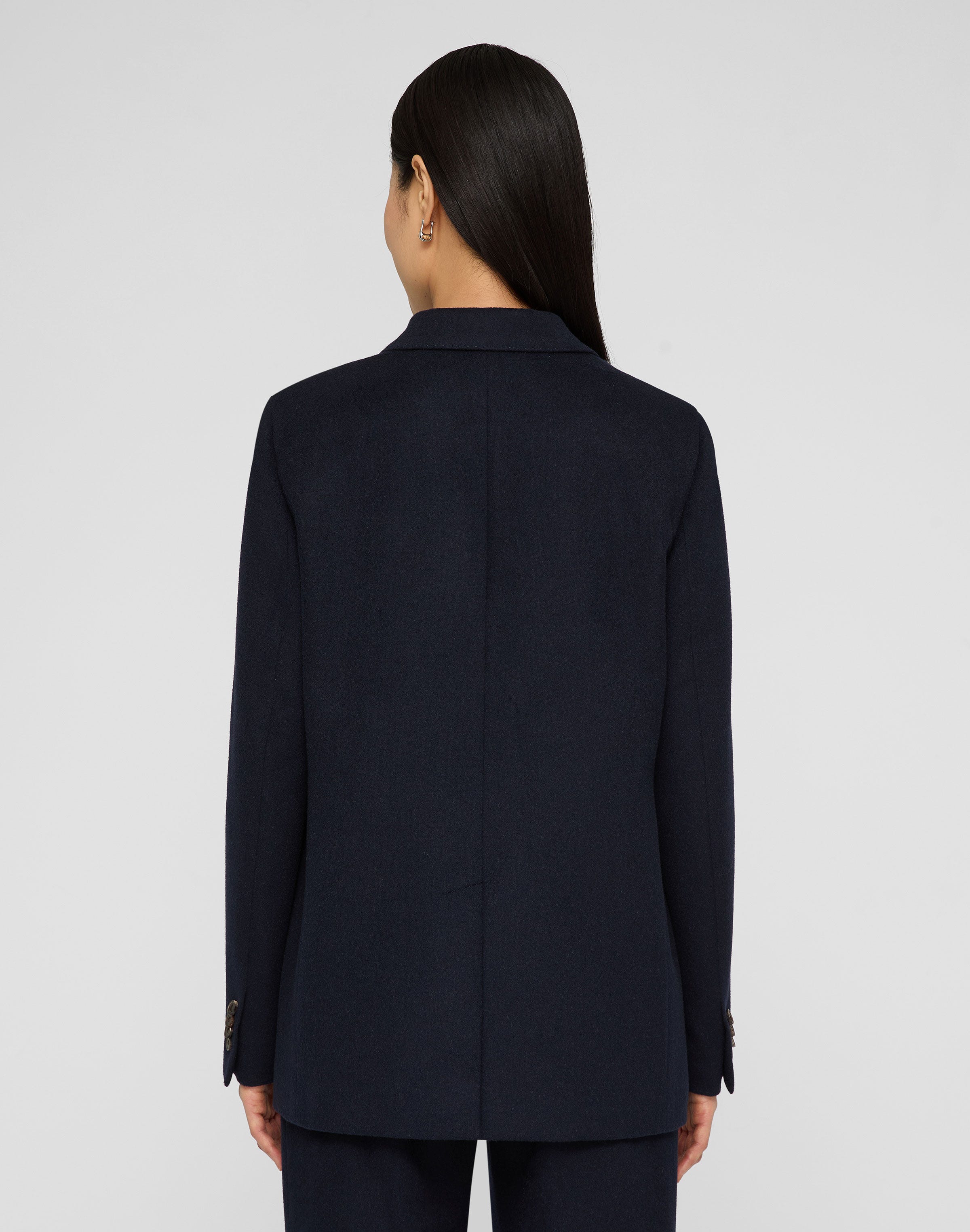 Petite Camel Hair Single Button Blazer