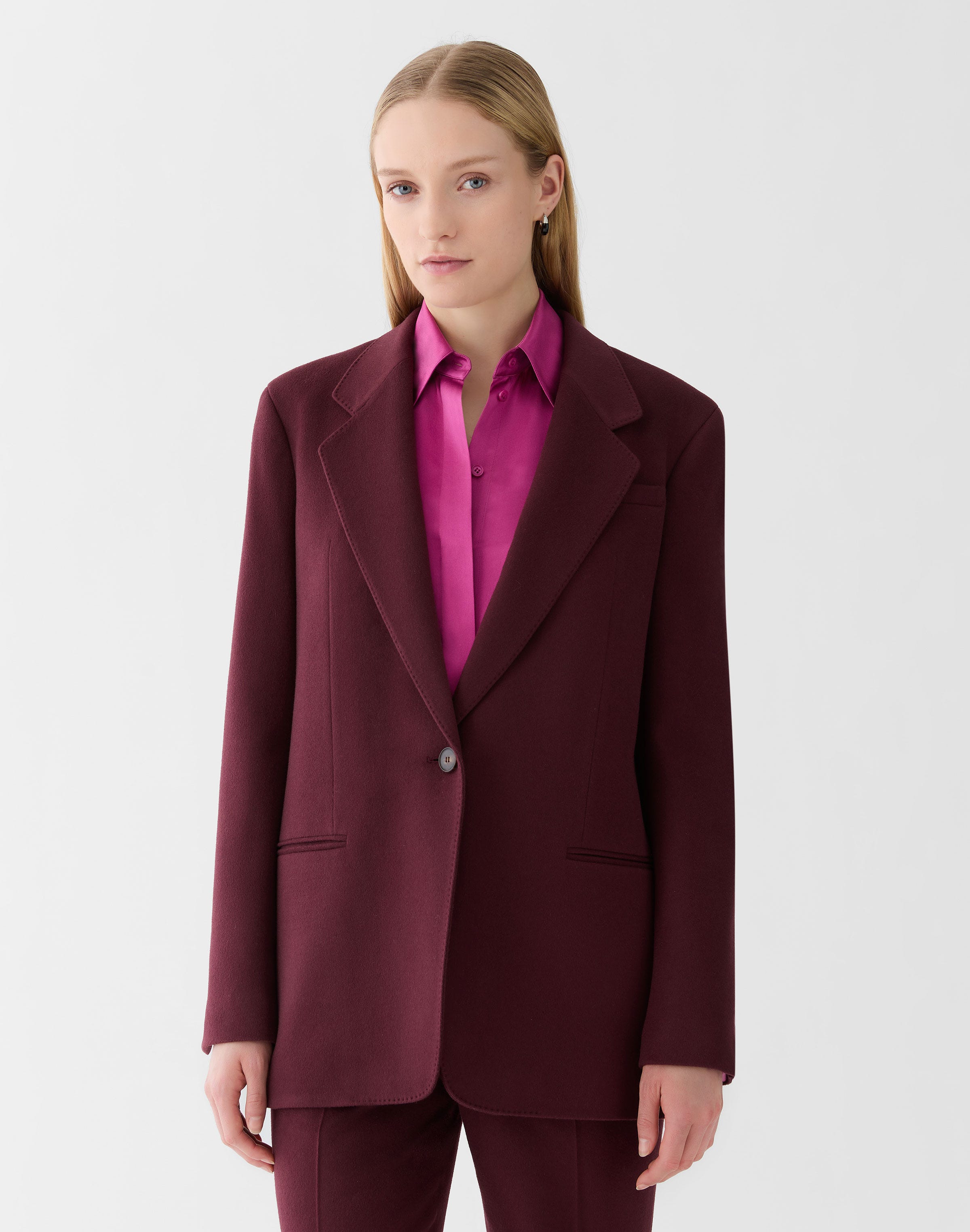 Cashmere Single Button Blazer