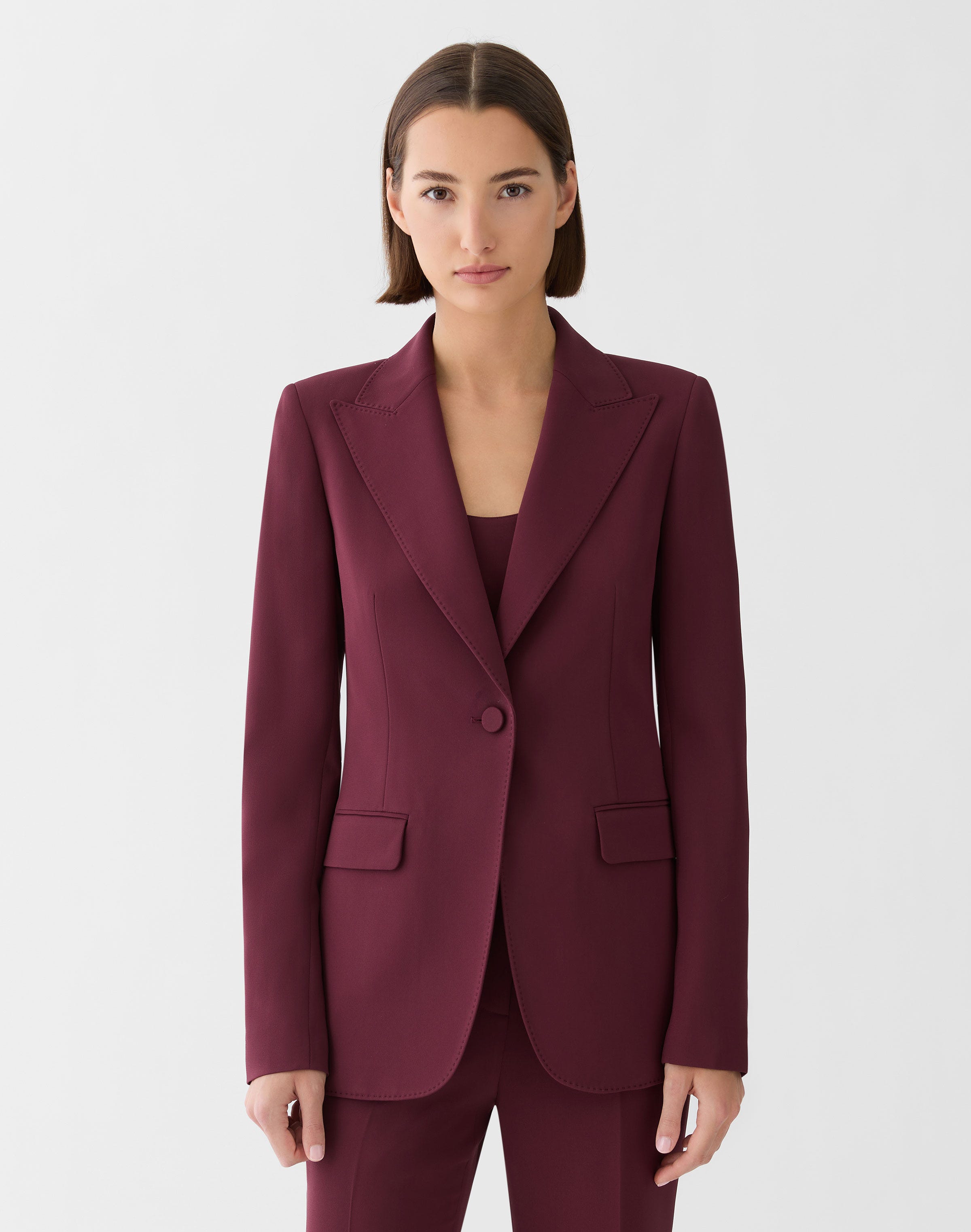 Petite Responsible Finesse Crepe Peak Lapel Blazer