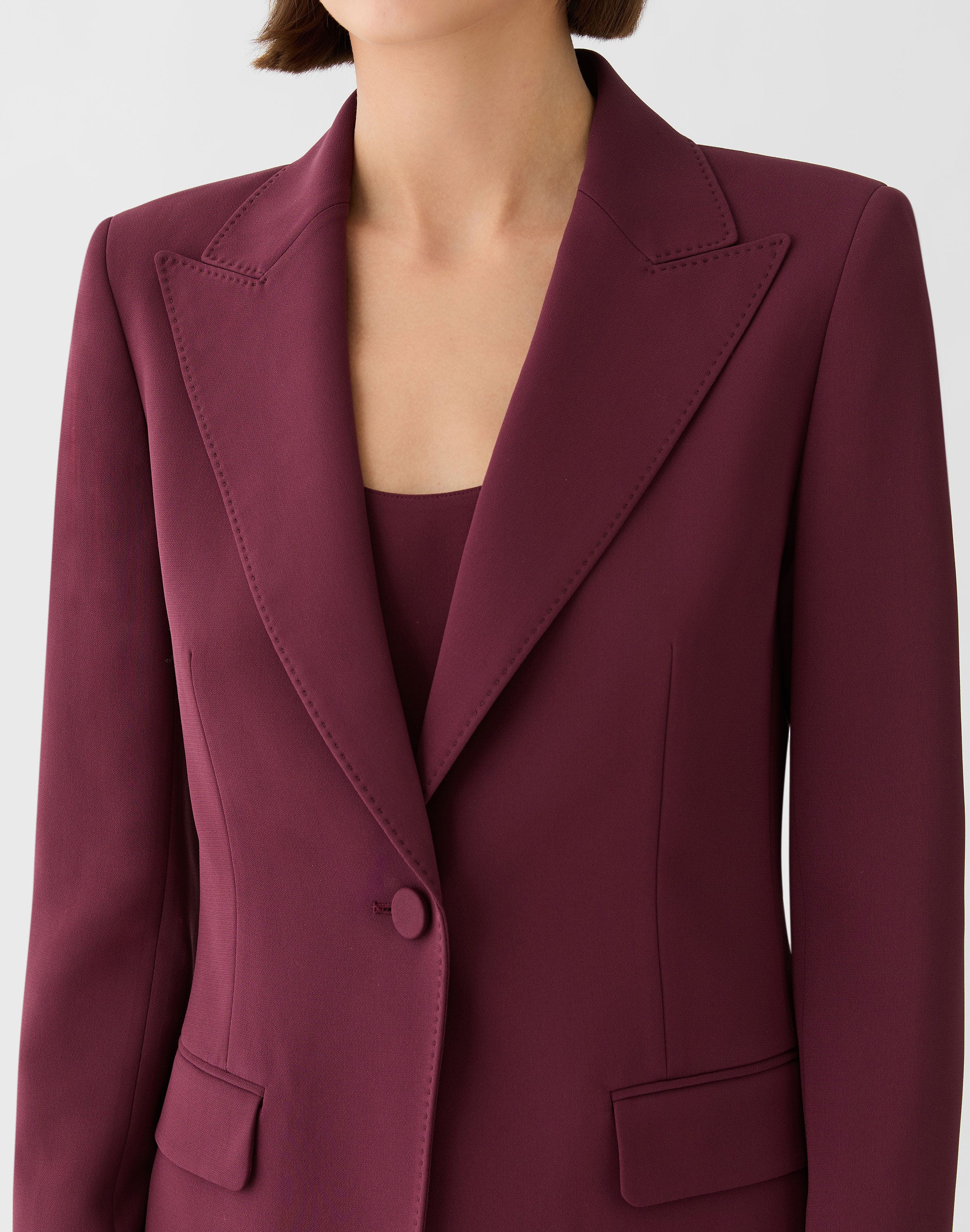 Petite Responsible Finesse Crepe Peak Lapel Blazer