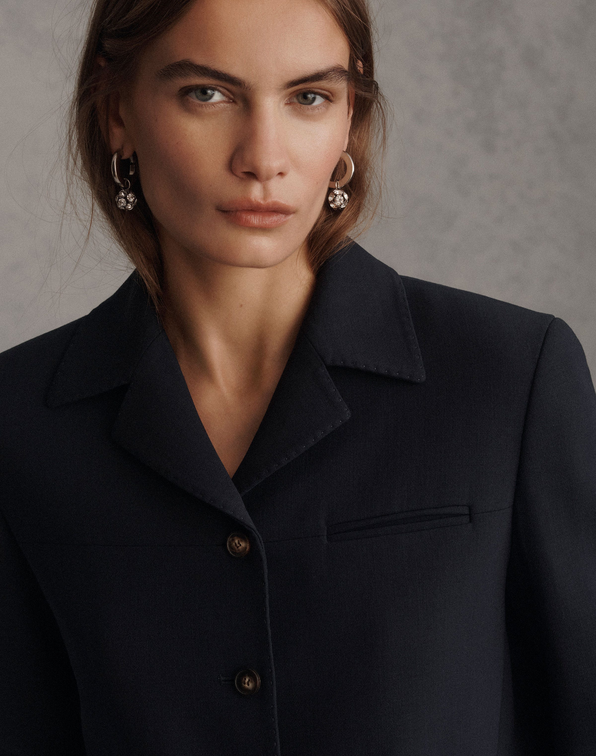 Responsible Wool Double Face Patch Pocket Jacket