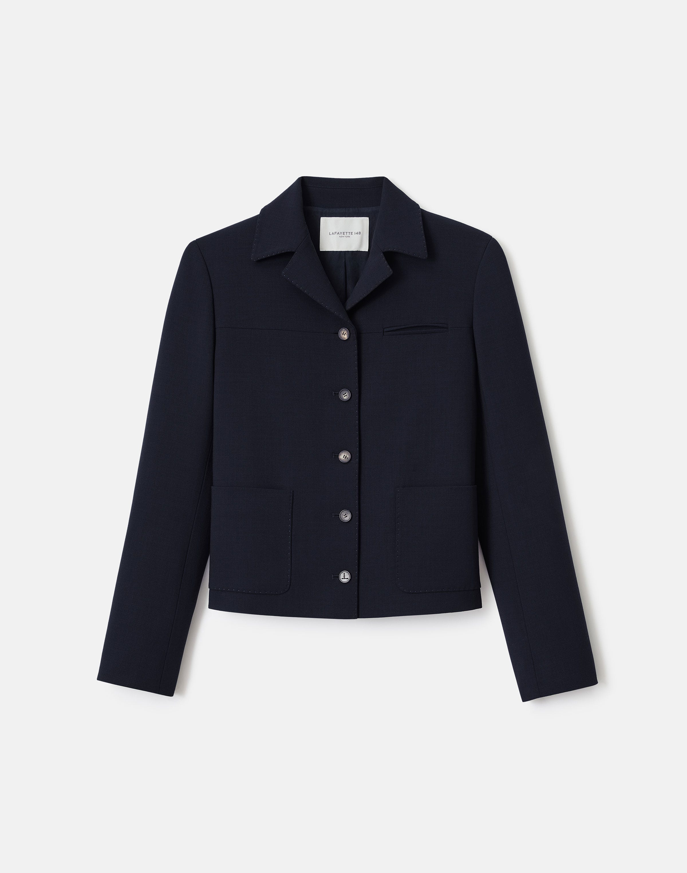 Responsible Wool Double Face Patch Pocket Jacket