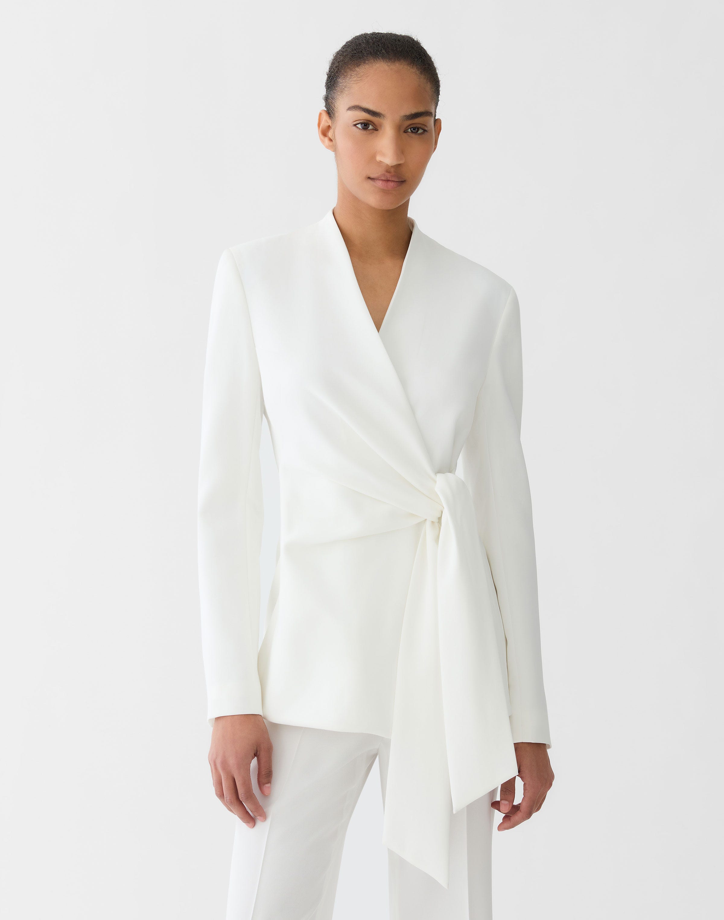 Responsible Finesse Crepe Wrap Blazer