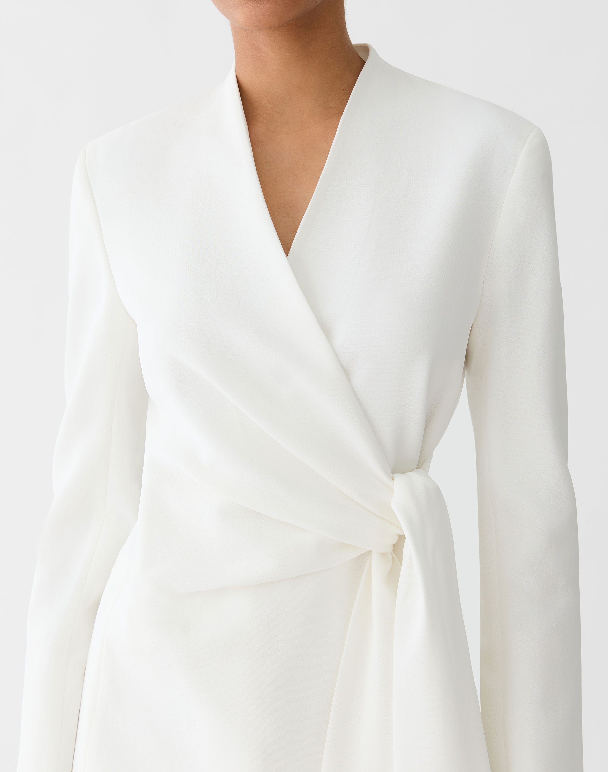 Responsible Finesse Crepe Wrap Blazer