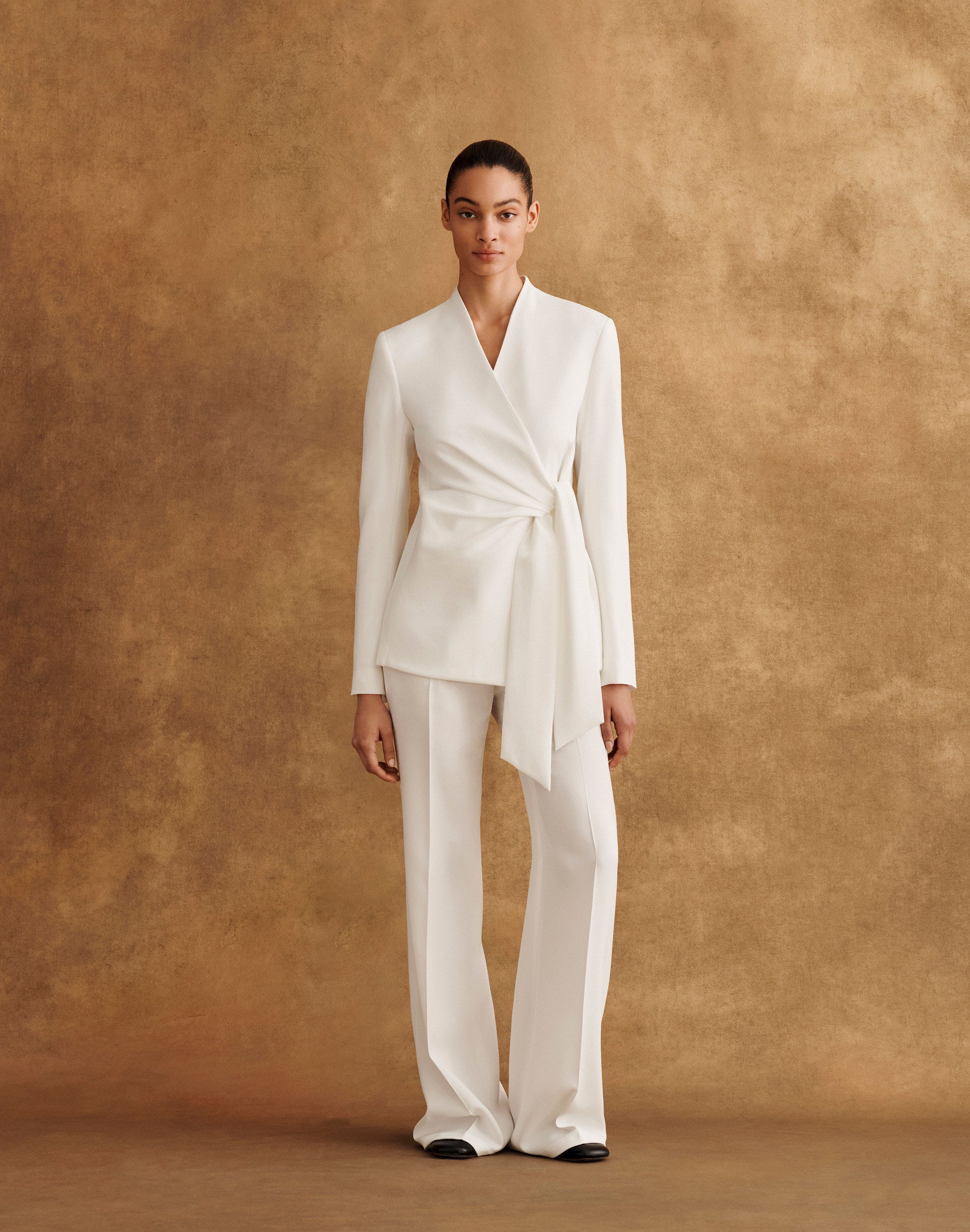 Responsible Finesse Crepe Wrap Blazer